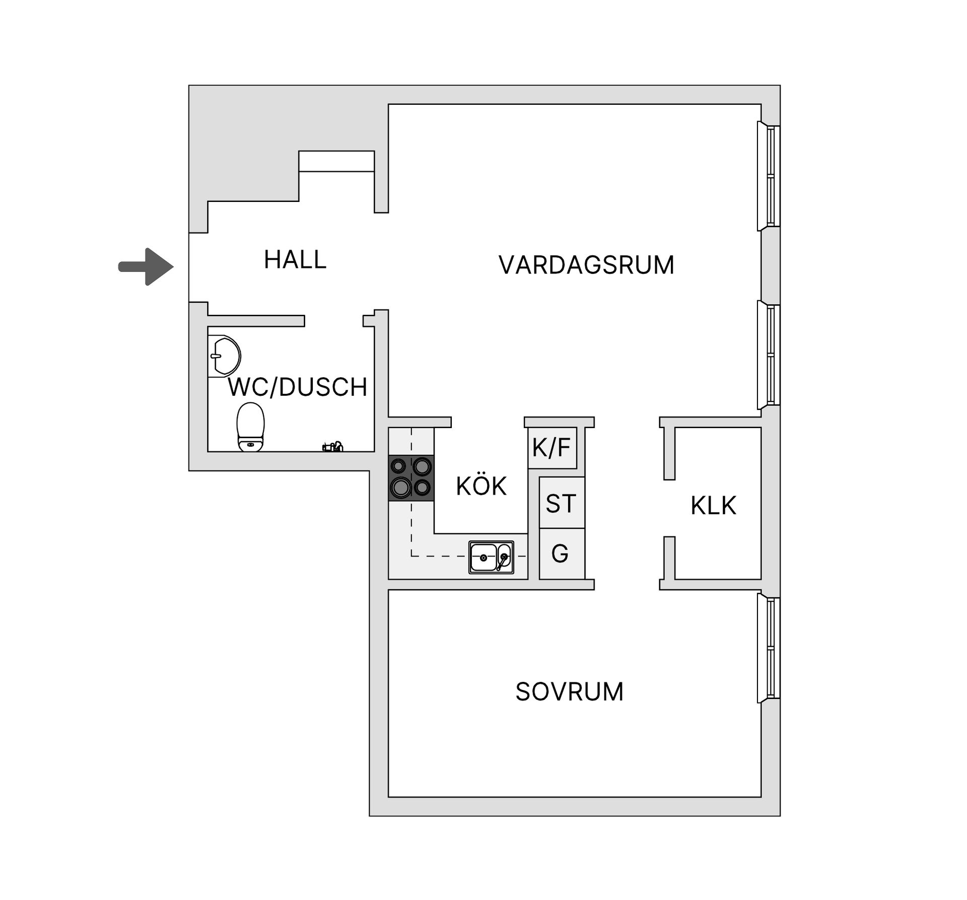 Bostadsrätt, Litsvägen 6, Karlslund, Östersund