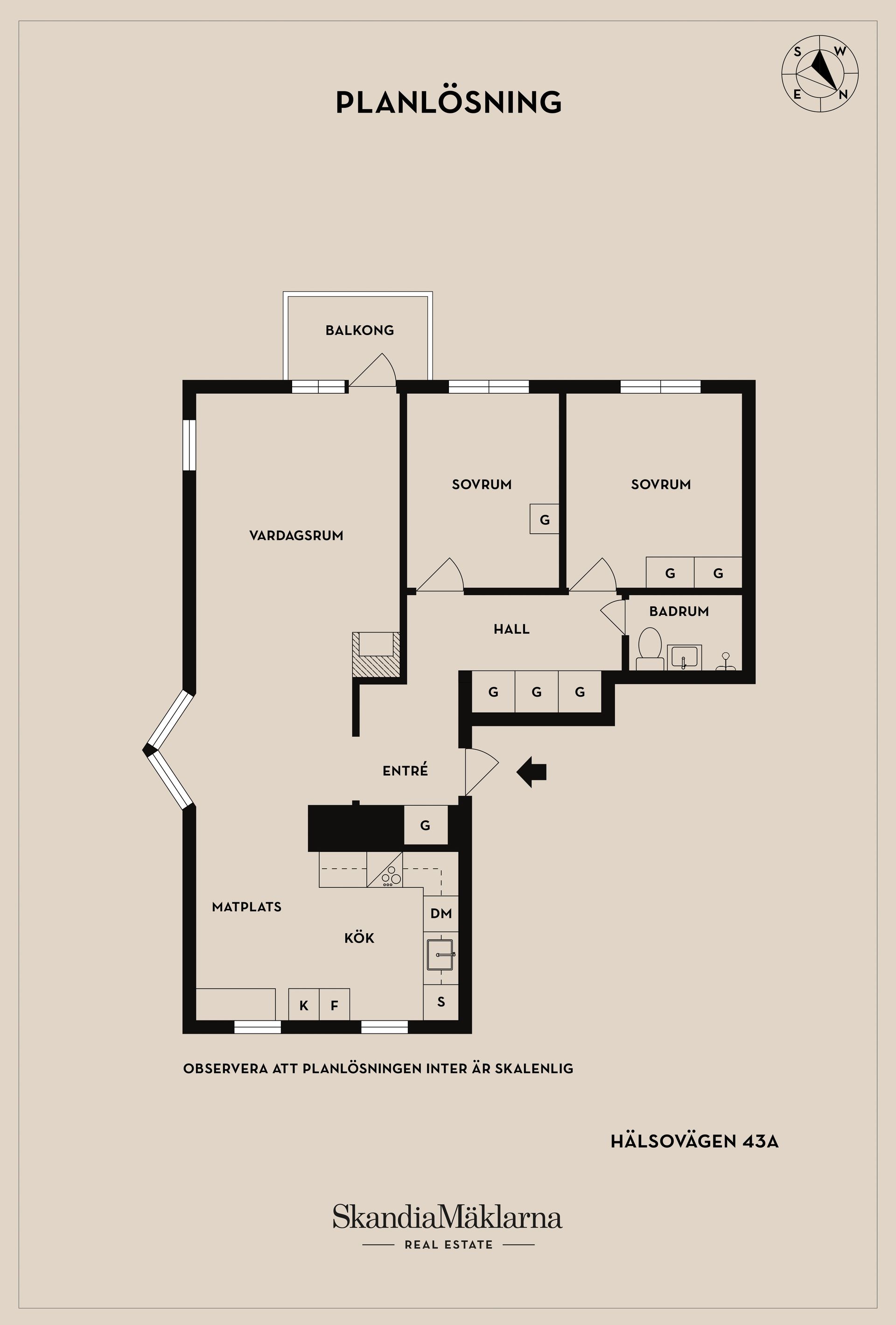 Bostadsrätt, Hälsovägen 43A, Stattena/Tågaborg, Helsingborg