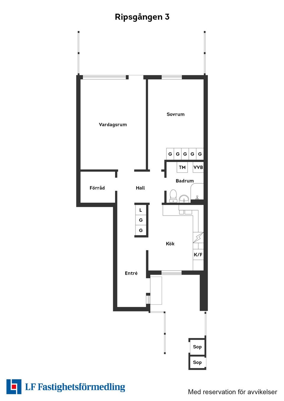 Bostadsrätt, Ripsgången 3B, Frennarp, Halmstad