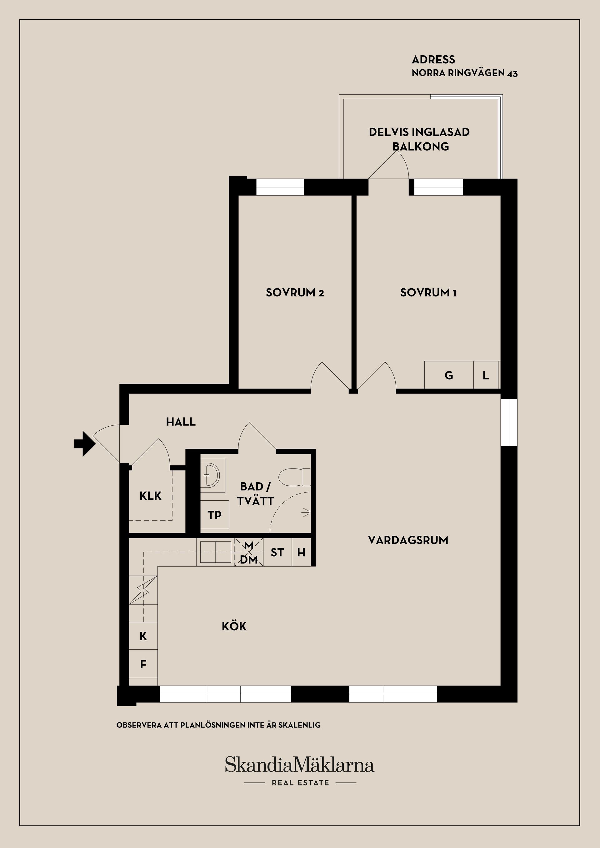 Bostadsrätt, Norra Ringvägen 43, Centralt / Karlsdal, Västerås