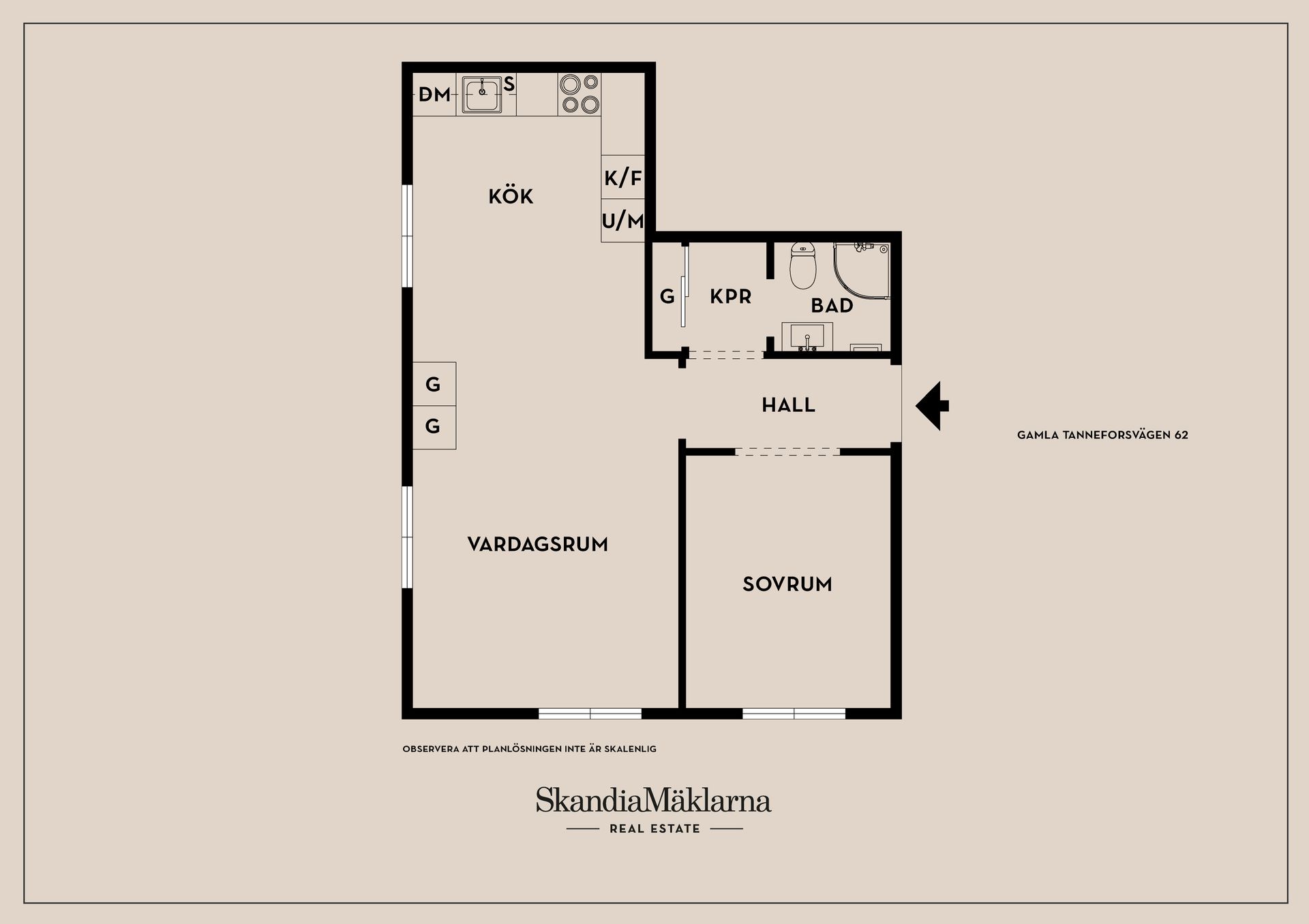 Bostadsrätt, Gamla Tanneforsvägen 62, Tannefors, Linköping