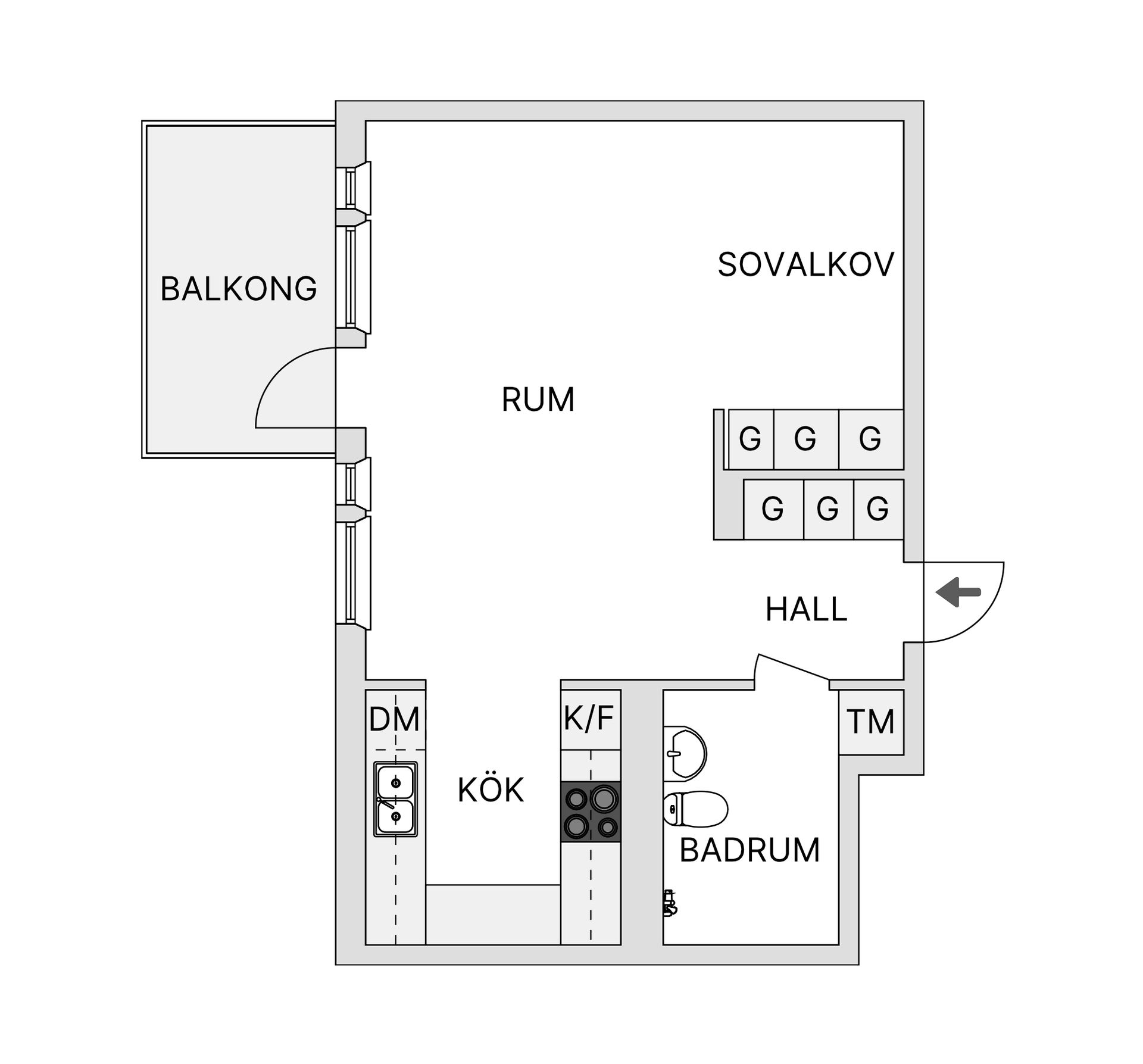 Bostadsrätt, Bågljusvägen 7, vån 2, Kungsholmen Fridhemsplan, Stockholm