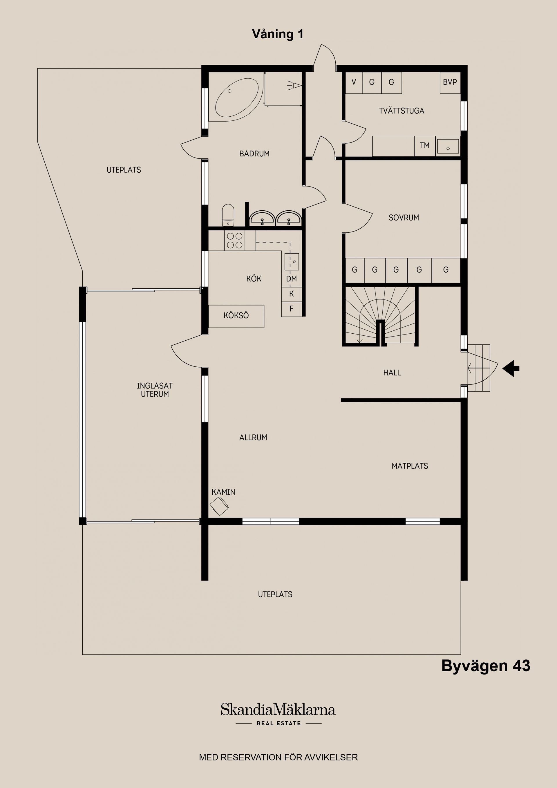 Villa, Byvägen 43, Forsbacka, Gävle