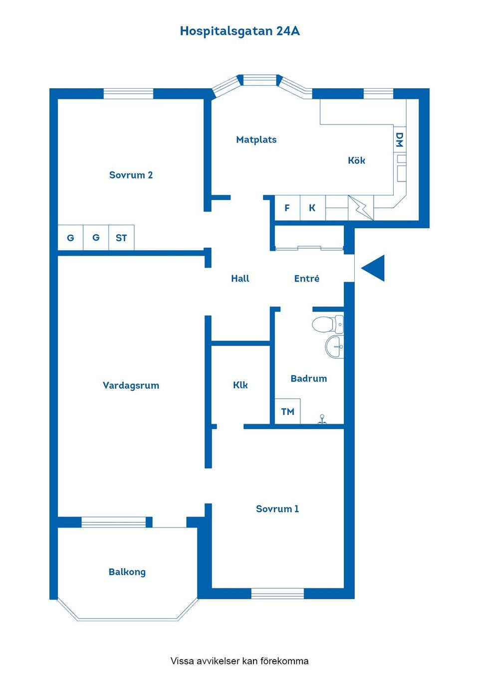Bostadsrätt, Hospitalsgatan 24A, Centralt, Norrköping