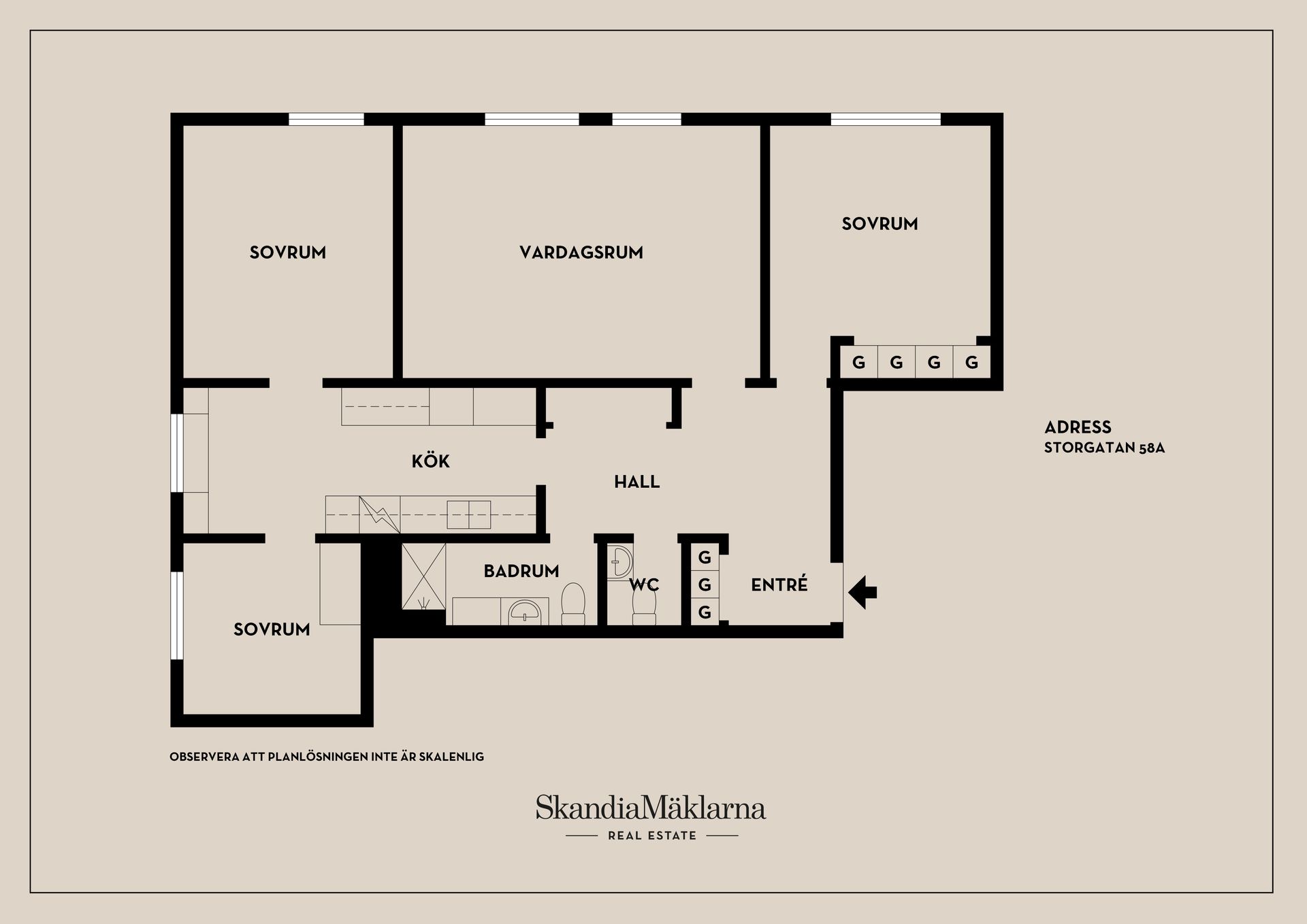 Bostadsrätt, Storgatan 58A, Sundsvalls centrum, Sundsvall