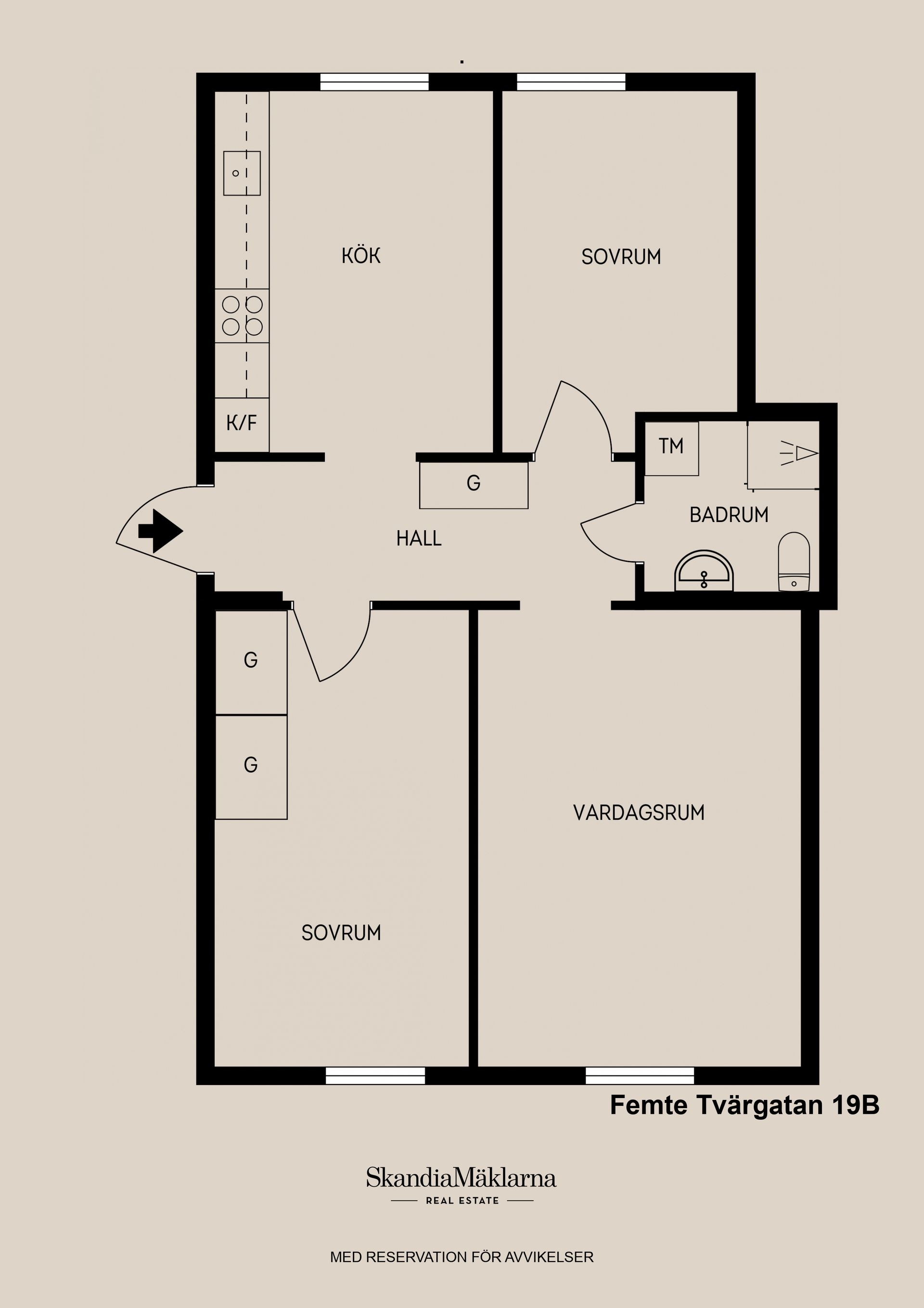 Bostadsrätt, Femte Tvärgatan 19B, Brynäs, Gävle