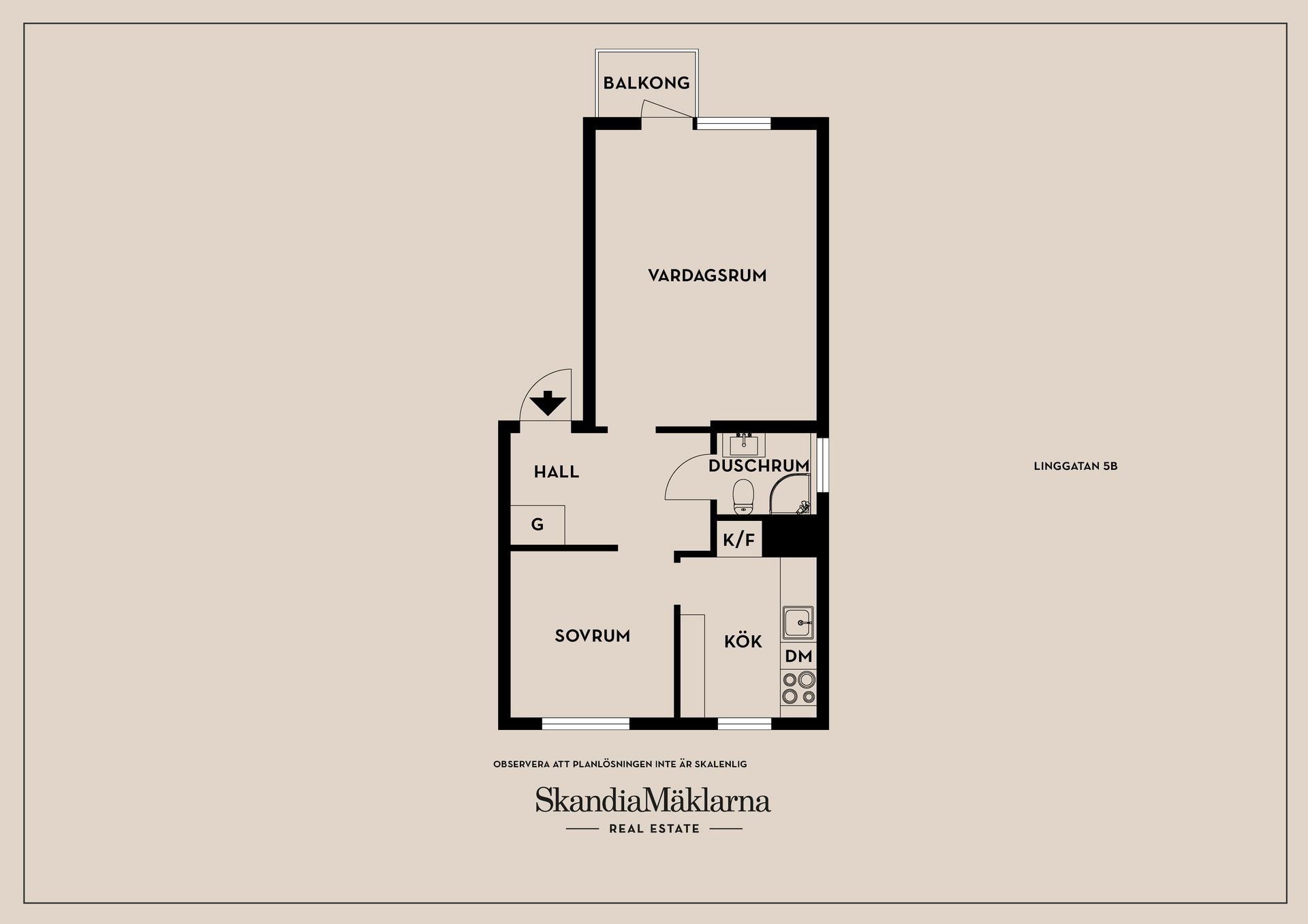 Bostadsrätt, Linggatan 5B, Vasastaden, Linköping