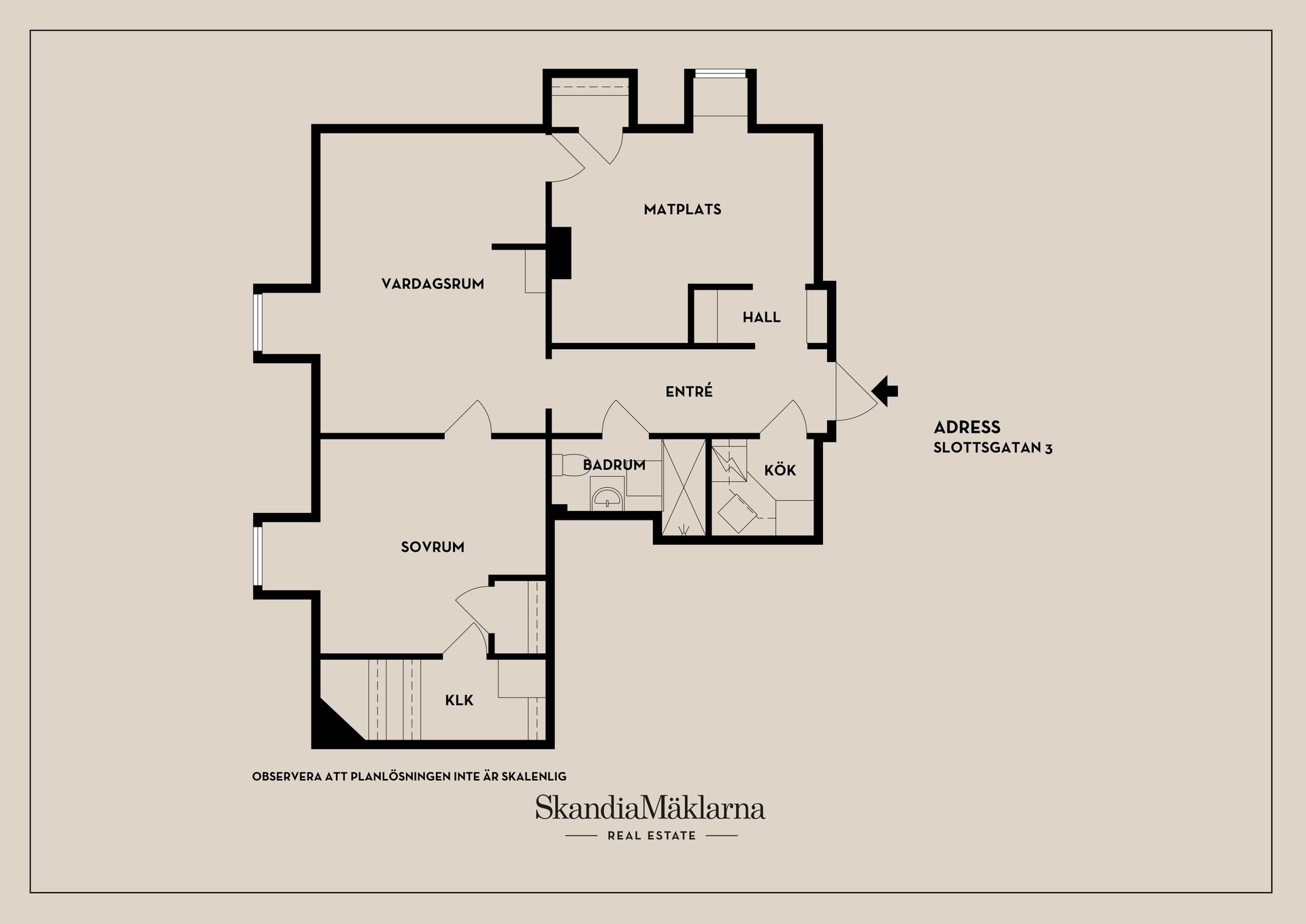 Bostadsrätt, Slottsgatan 3, Centralt Väster, Nyköping