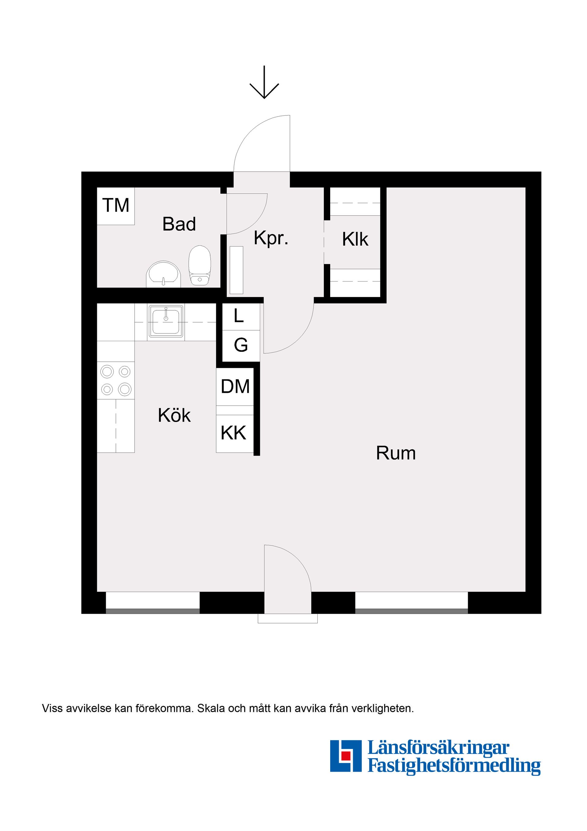 Bostadsrätt, Södra Torlandsgatan 25C, Tegelplan, Östersund