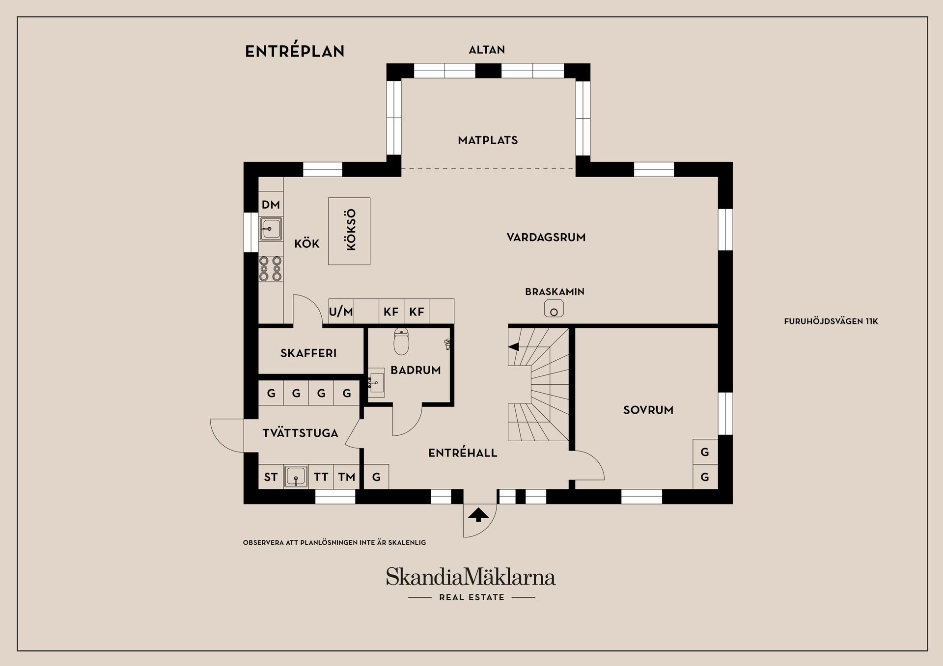Villa, Furuhöjdsvägen 11K, Fullersta, Huddinge