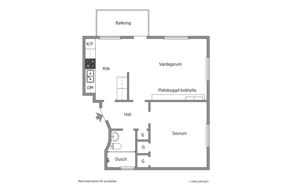 Bostadsrätt, Björkbacksvägen 44, vån 2/3, Ulvsunda / Johannesfred, Stockholm