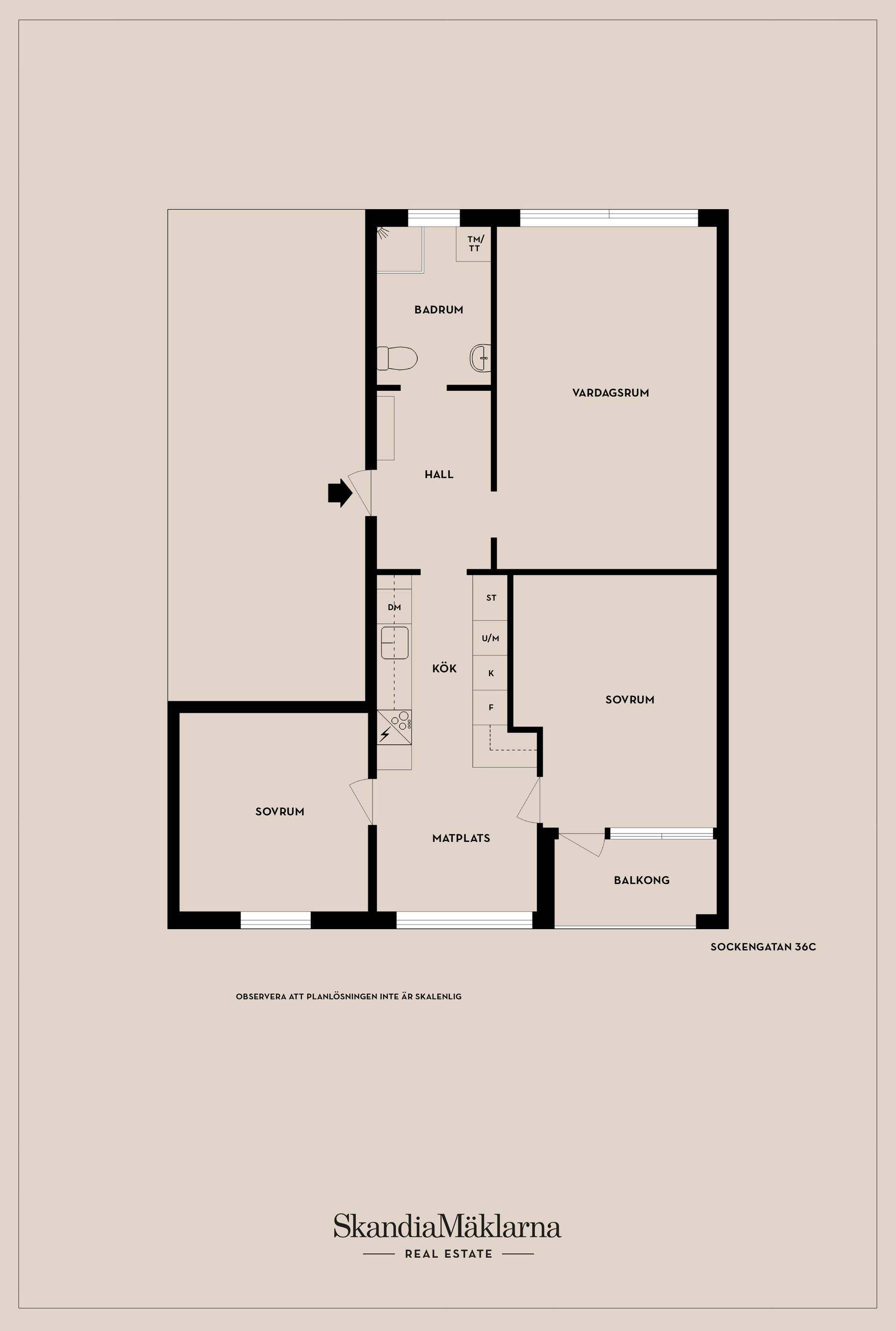 Bostadsrätt, Sockengatan 36C, Rosengården, Helsingborg