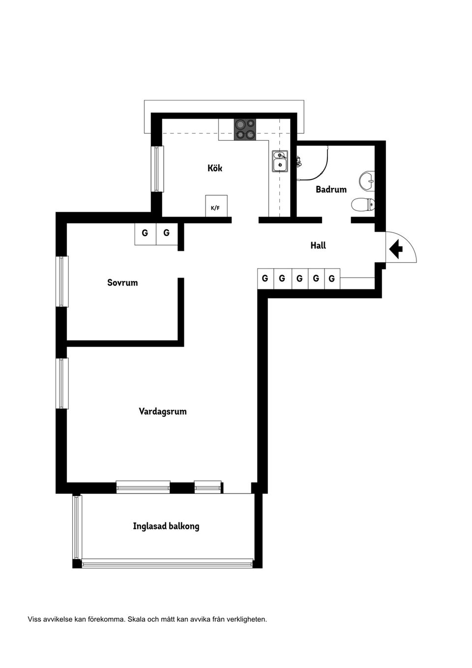 Bostadsrätt, Norra Vallgatan 19a, Centralt, Trelleborg, Trelleborg