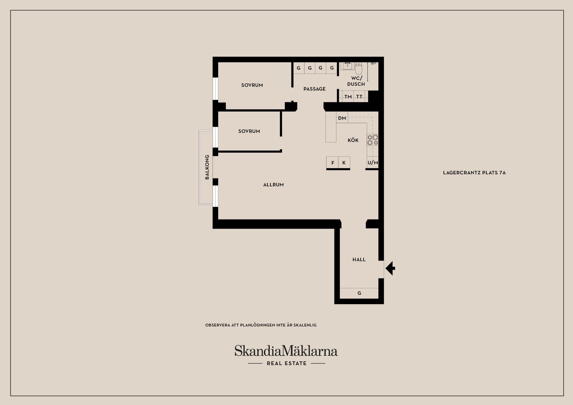 Bostadsrätt, Lagercrantz plats 7A, Regementet, Borås