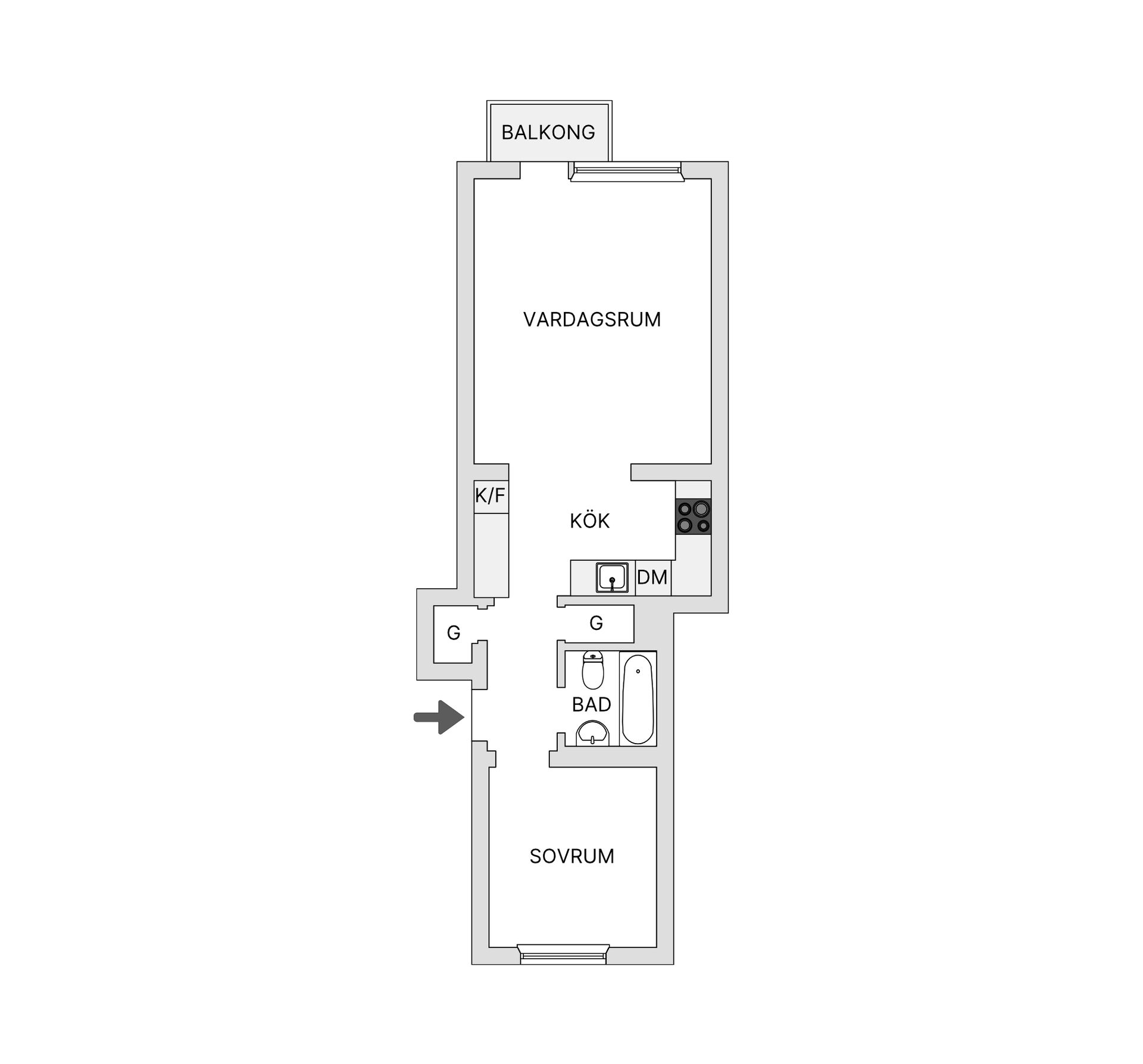 Bostadsrätt, Åhusgatan 5, Västra Sorgenfri, Malmö