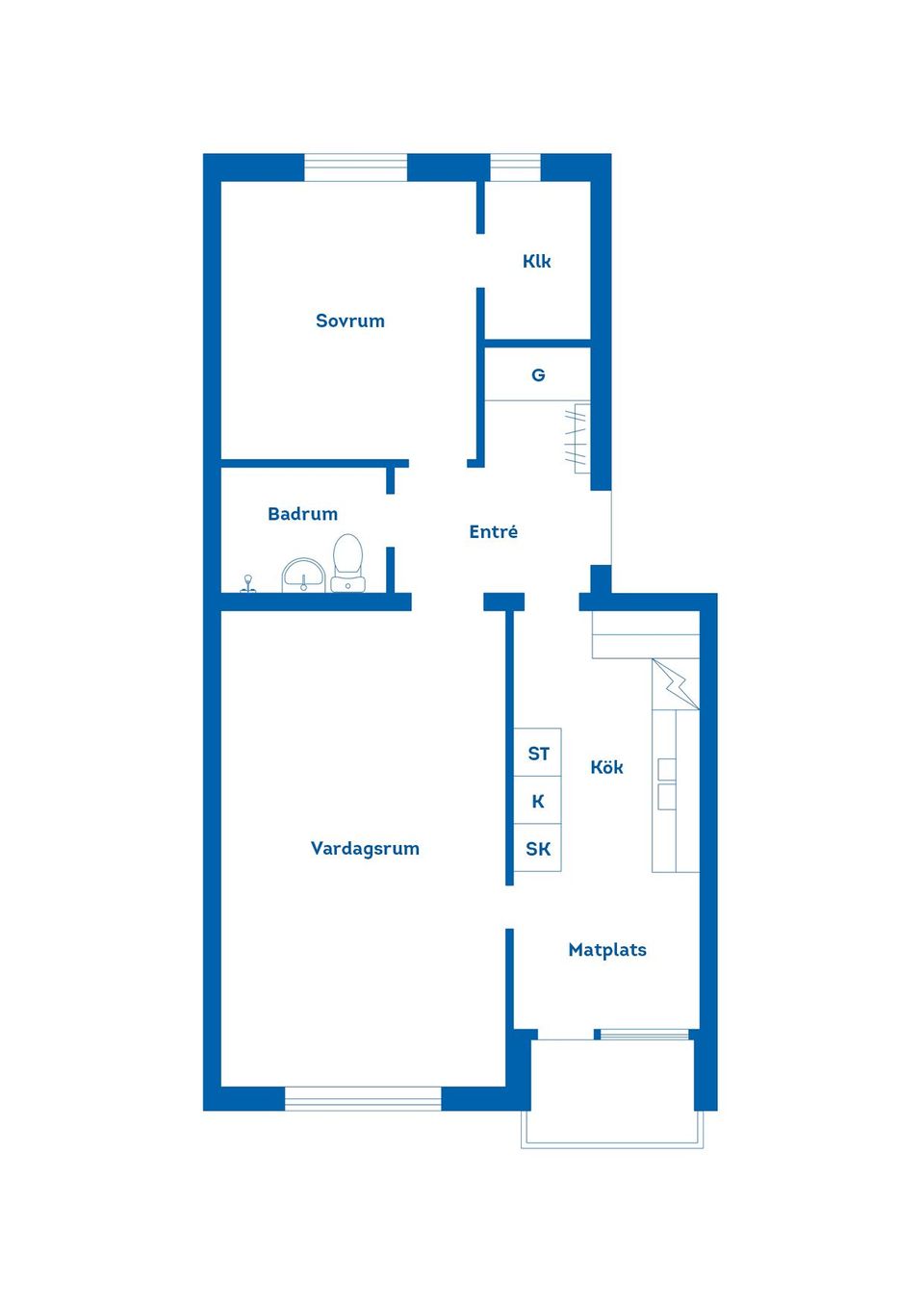 Bostadsrätt, Gustavsgatan 7B, Väster, Hässleholm