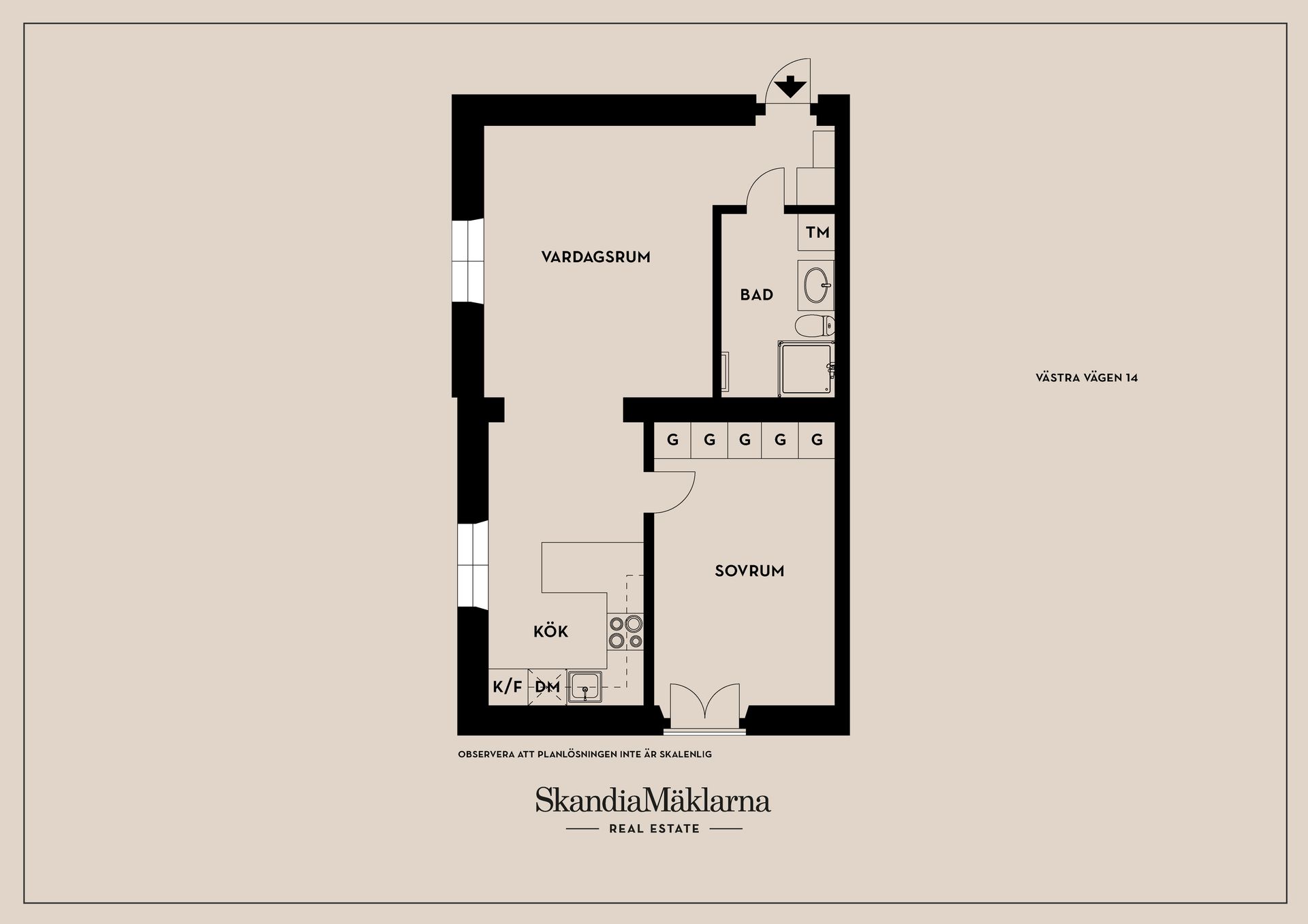 Bostadsrätt, Västra Vägen 14, Centralt/Gottfridsberg, Linköping