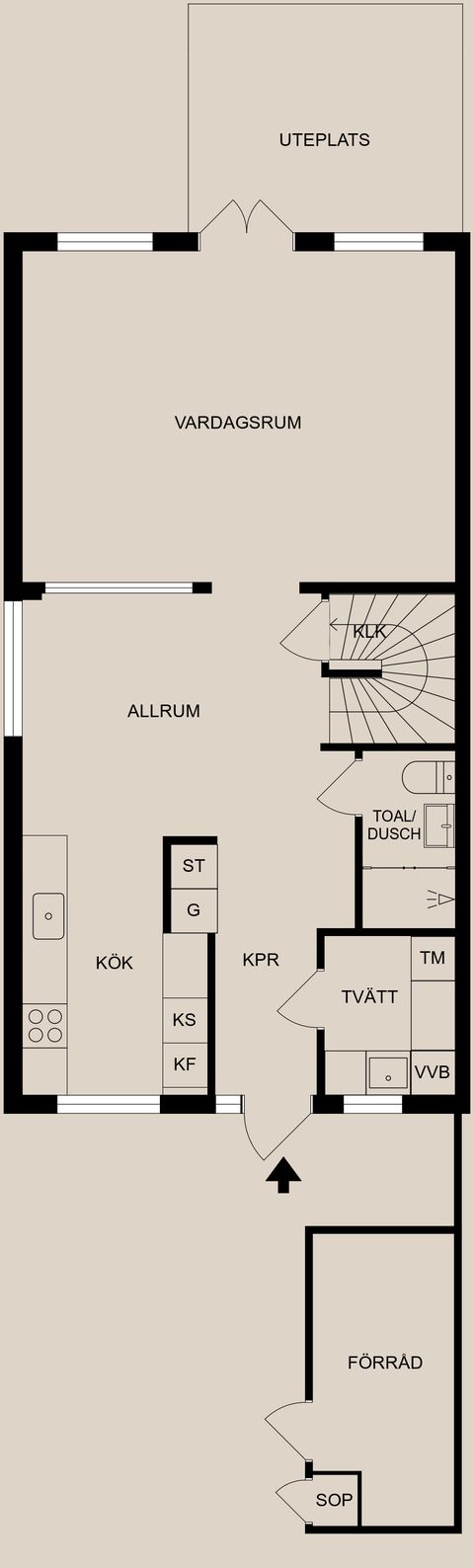 Radhus, Rambogatan 28, Rambodal/Smedby, Norrköping