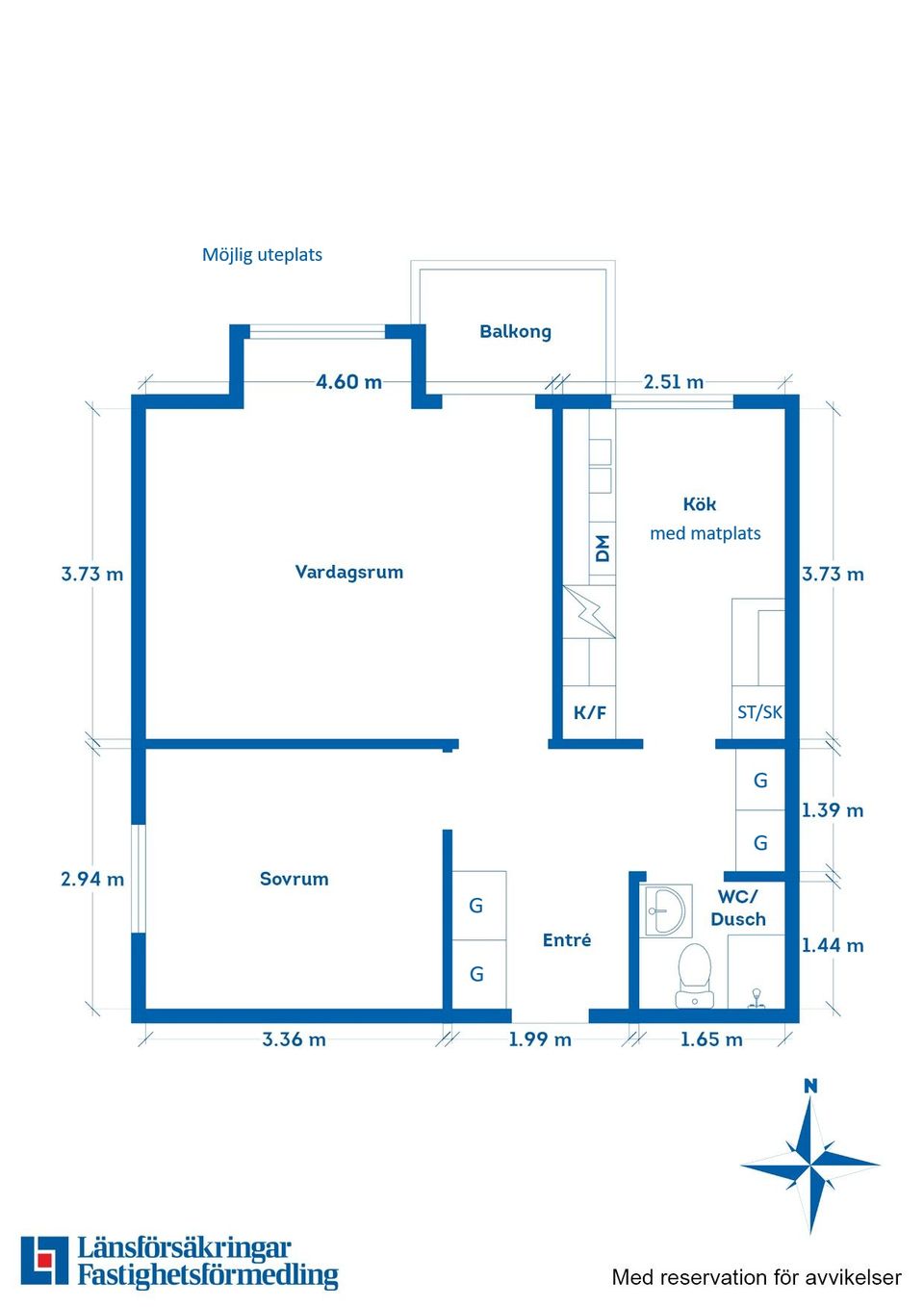 Bostadsrätt, Skänningegatan 27B, 1 vån, Centralt, Vadstena
