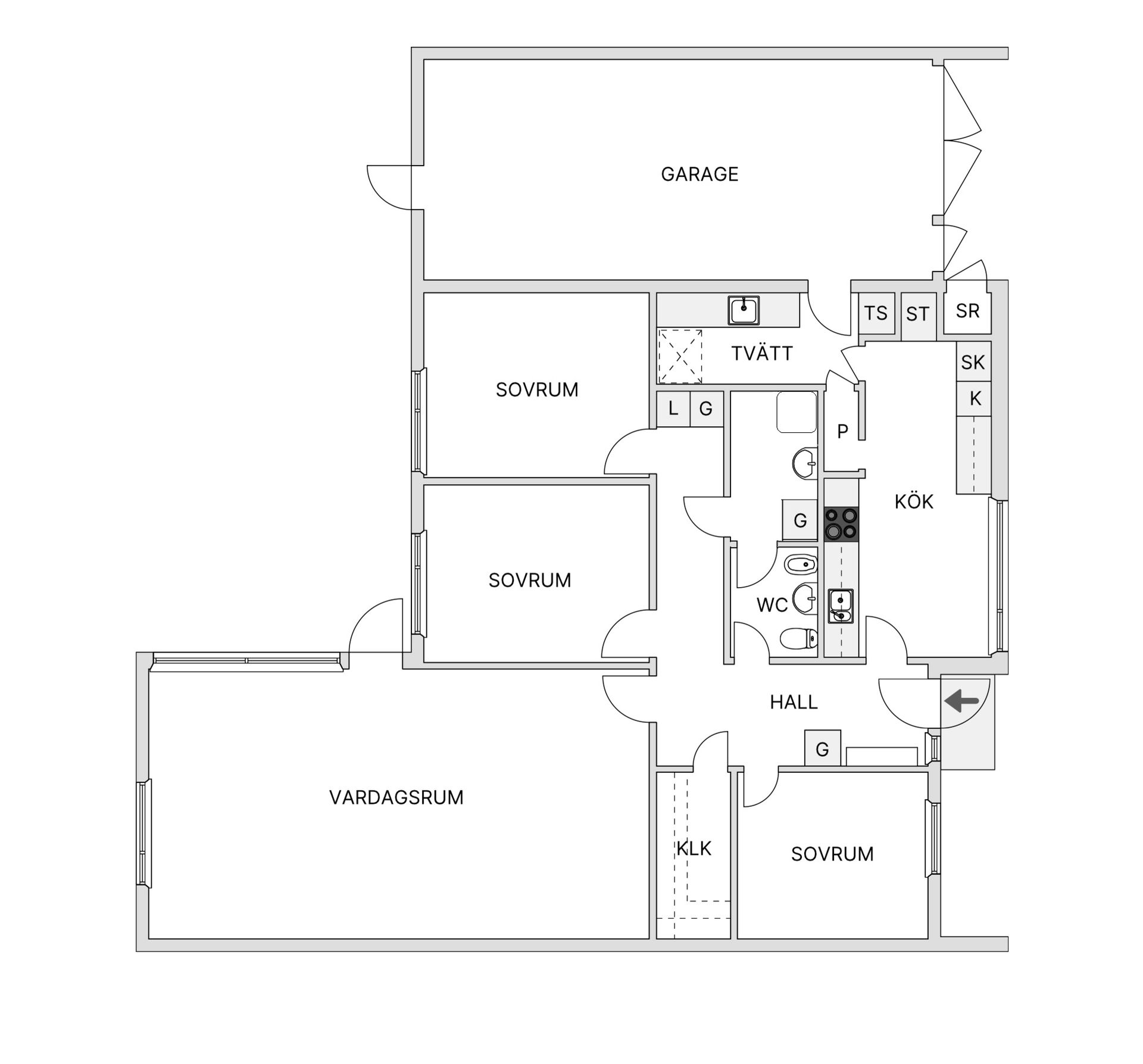 Villa, Radhus, Blomstervägen 30, Morön, Skellefteå