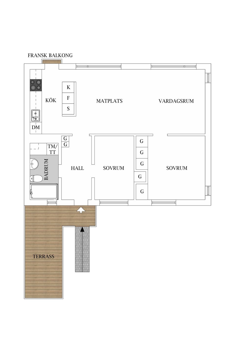 Bostadsrätt, Stenfalksvägen 7F, Ekhaga, Falkenberg