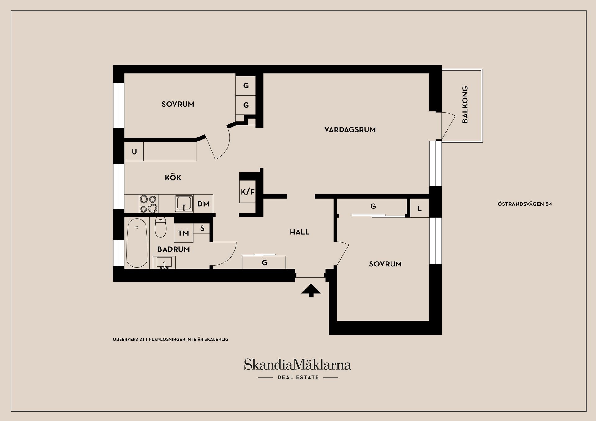Bostadsrätt, Östrandsvägen 54, Stureby, Stockholm