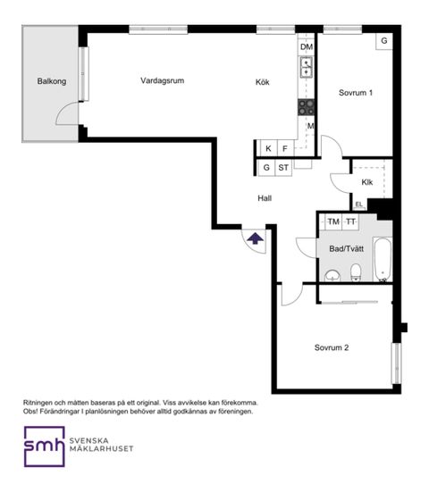 Bostadsrätt, Alpvägen 23, 3tr., Bromma / Annedal, Stockholm