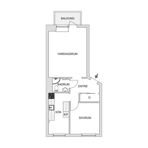Bostadsrätt, Kullagatan 3B, Hässleholm - Stattena, Hässleholm