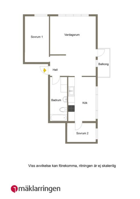 Bostadsrätt, Skarpbrunnavägen 95 1tr, Eriksberg - Norsborg, Botkyrka