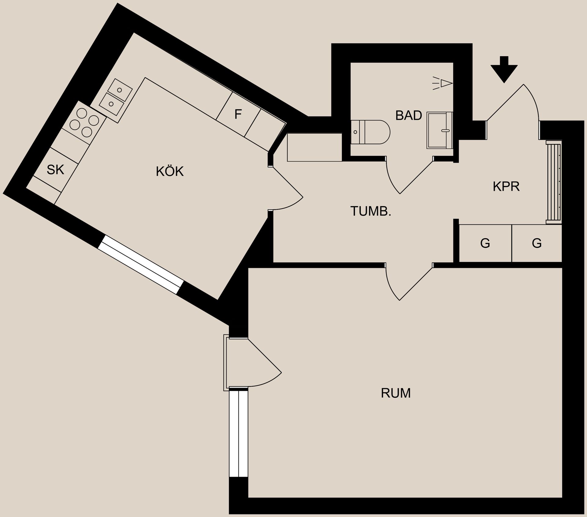 Bostadsrätt, Hagebygatan 43, Söder - Stjärnhusen, Norrköping