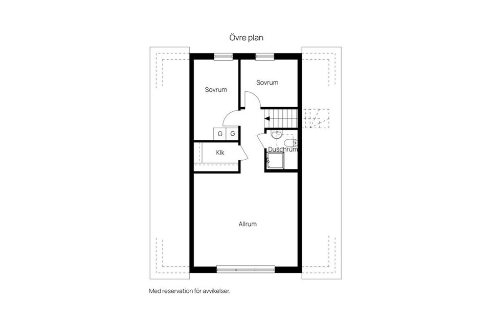 Radhus, Klarinettgatan 9, Gånsvik, Härnösand