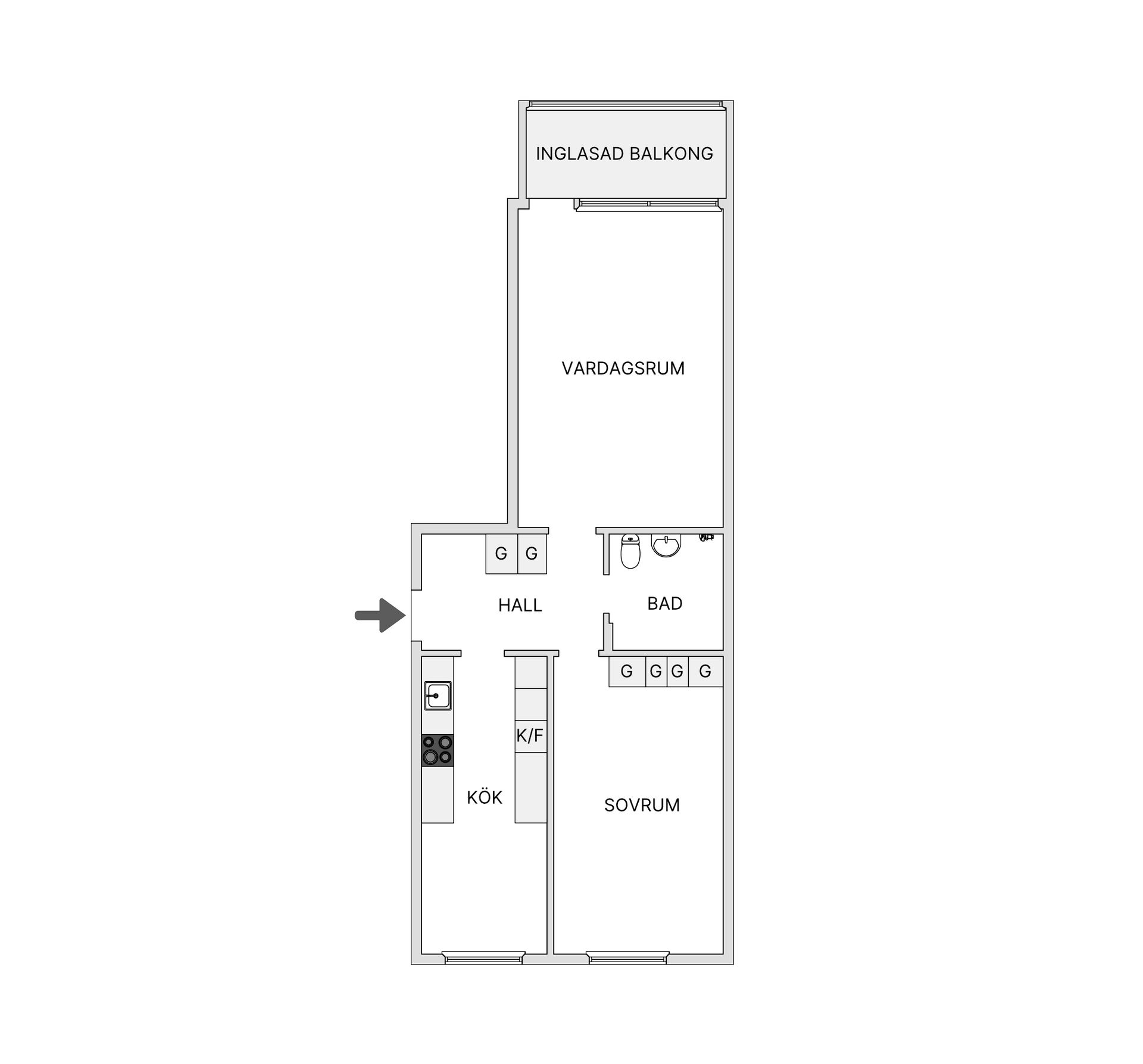 Bostadsrätt, Mellangatan 34, Timrå