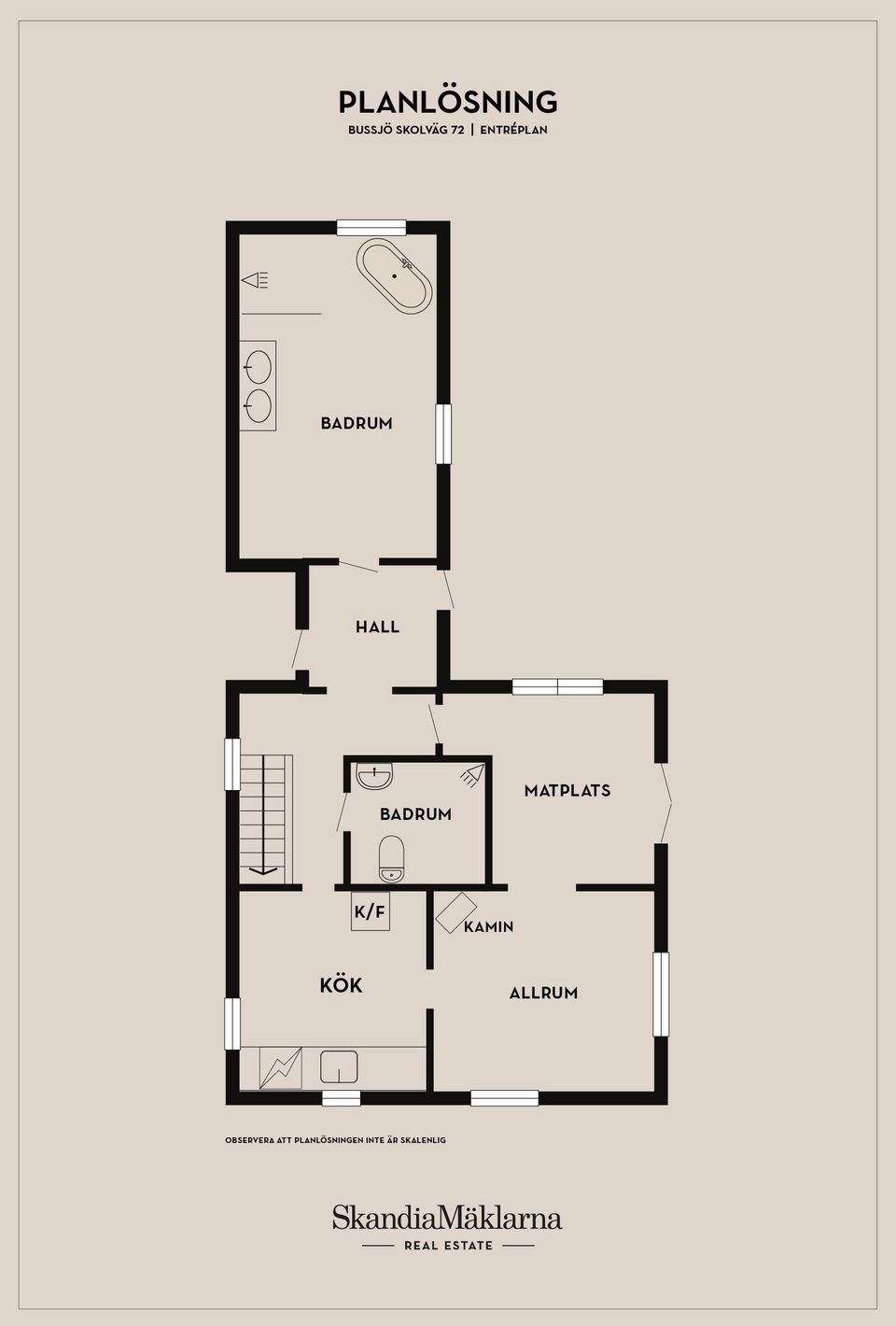 Villa, Bussjö skolväg 72, Bussjö, Ystad