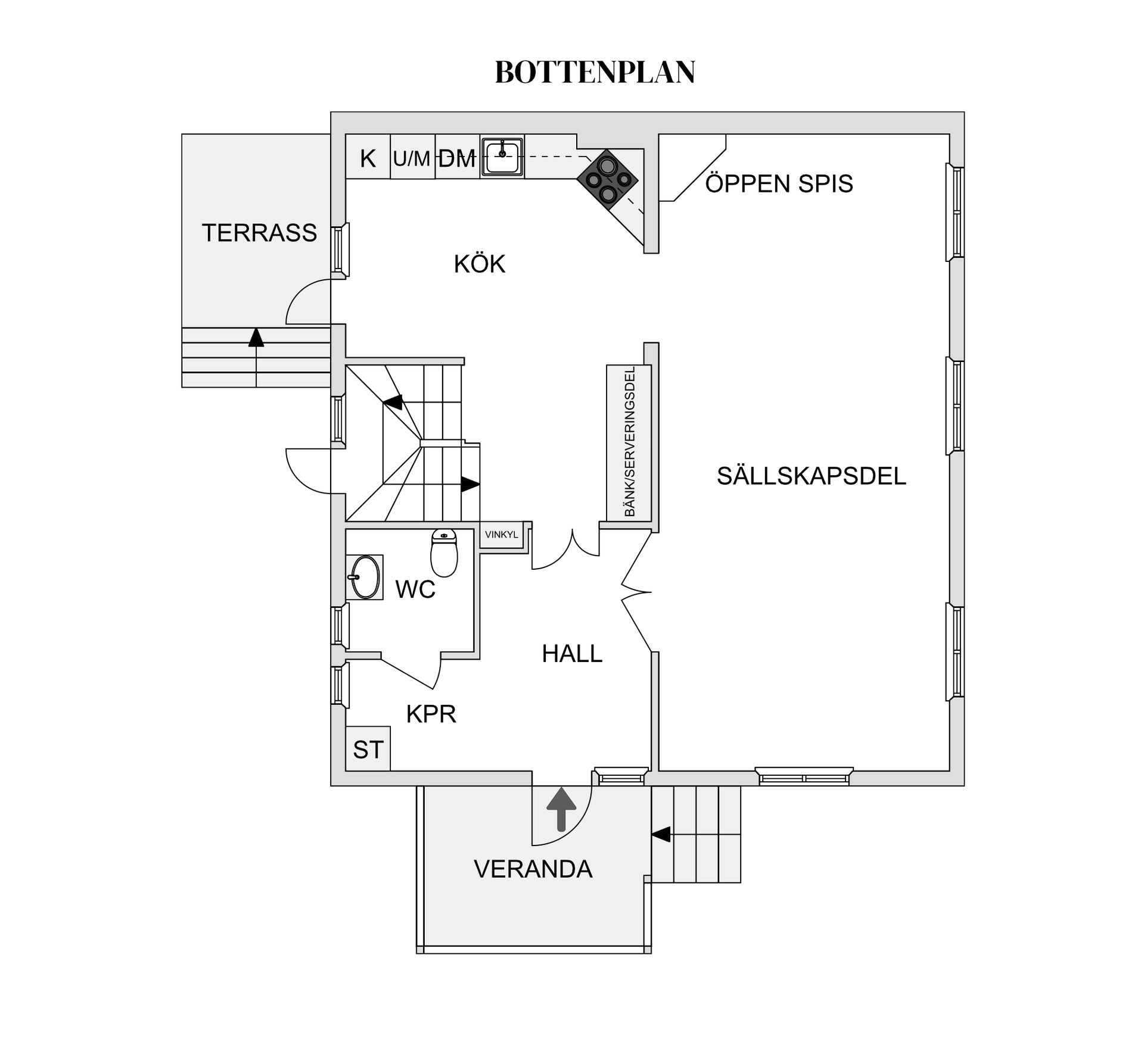 Villa, Radhus, Manhemsvägen 16B, Edsviken, Sollentuna