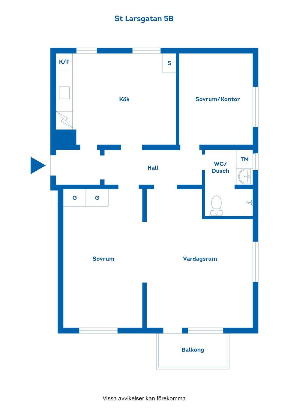 Bostadsrätt, S:t Larsgatan 5B, Centralt, Söderköping