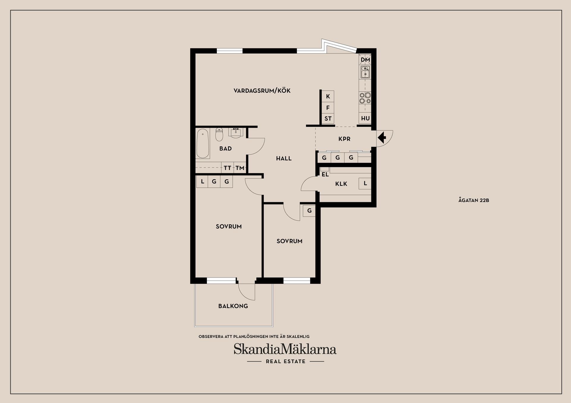 Bostadsrätt, Ågatan 22B, City, Linköping