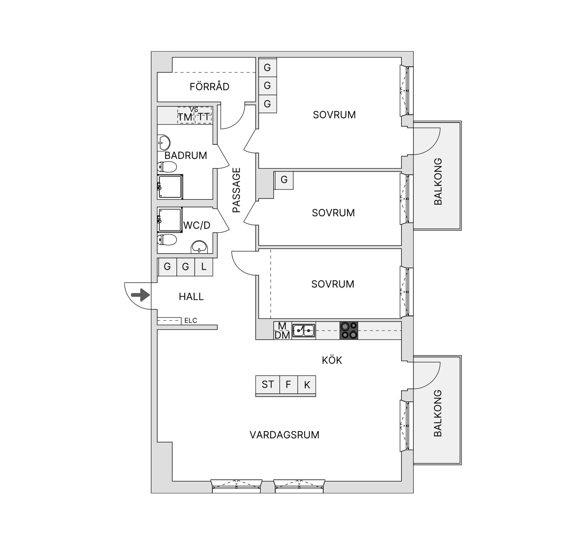 Bostadsrätt, Perstorpsvägen 205, 5tr, Klockelund, Stockholm