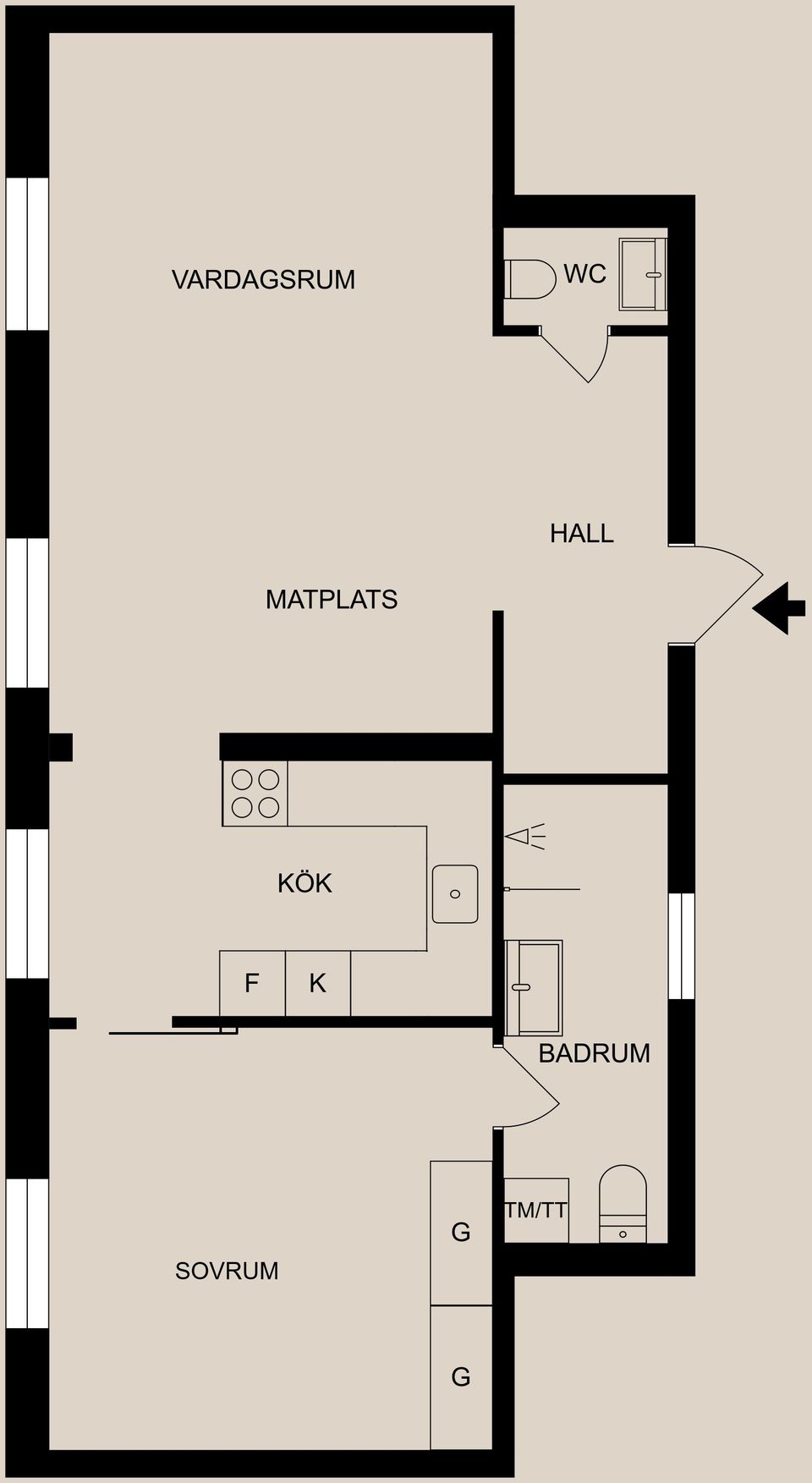 Bostadsrätt, Apelgatan 28B, Sandbyhov/Haga, Norrköping