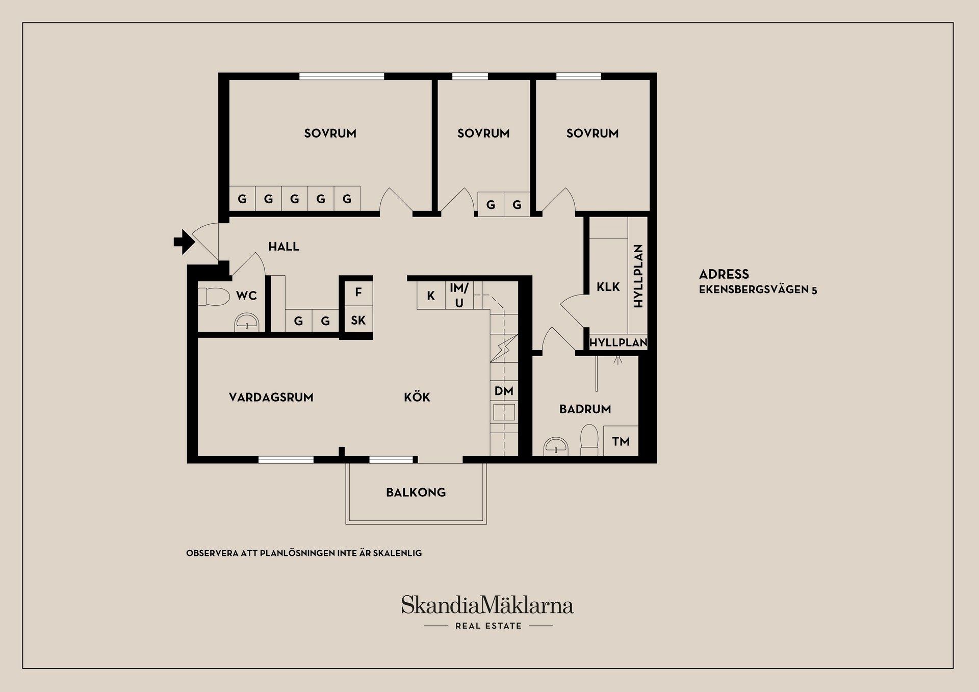 Bostadsrätt, Ekensbergsvägen 5, Gröndal, Stockholm