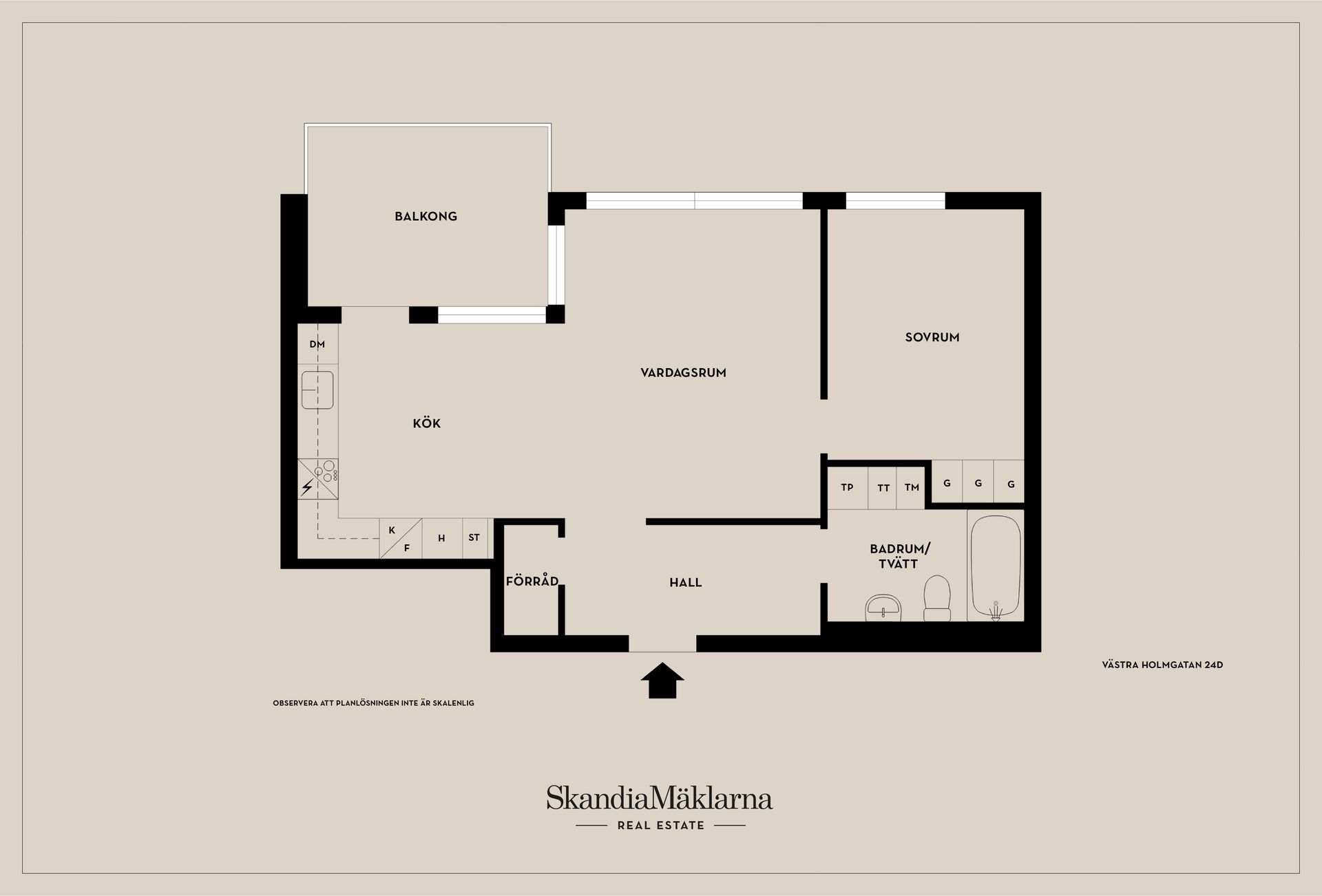 Bostadsrätt, Västra Holmgatan 24D, Kålgården, Jönköping