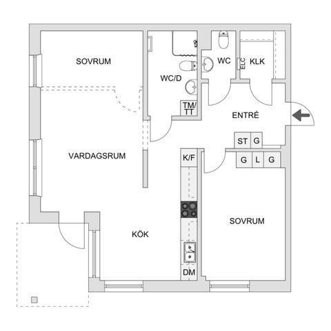 Bostadsrätt, Folkparksgatan 2, Vaggeryd - Hjortsjön södra, Vaggeryd