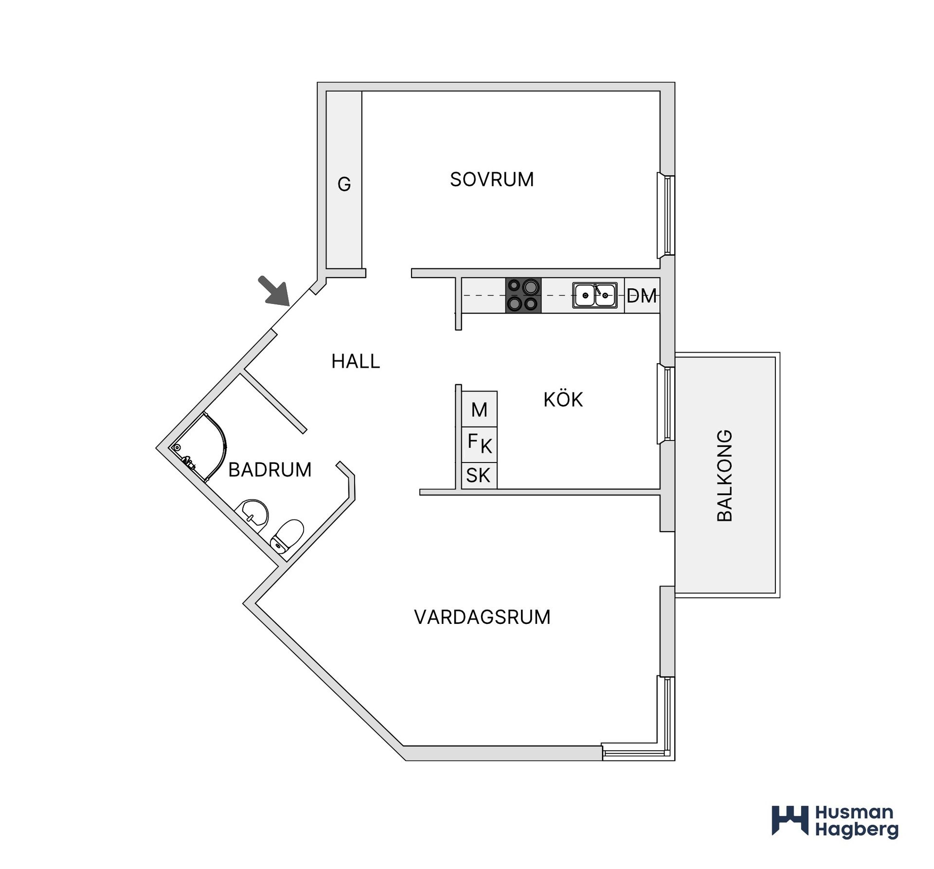Bostadsrätt, Nybrogatan 18, Teg, Umeå