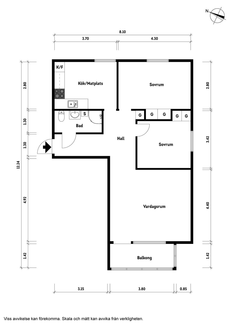 Bostadsrätt, Norra infartsgatan 55A, Väster, Landskrona