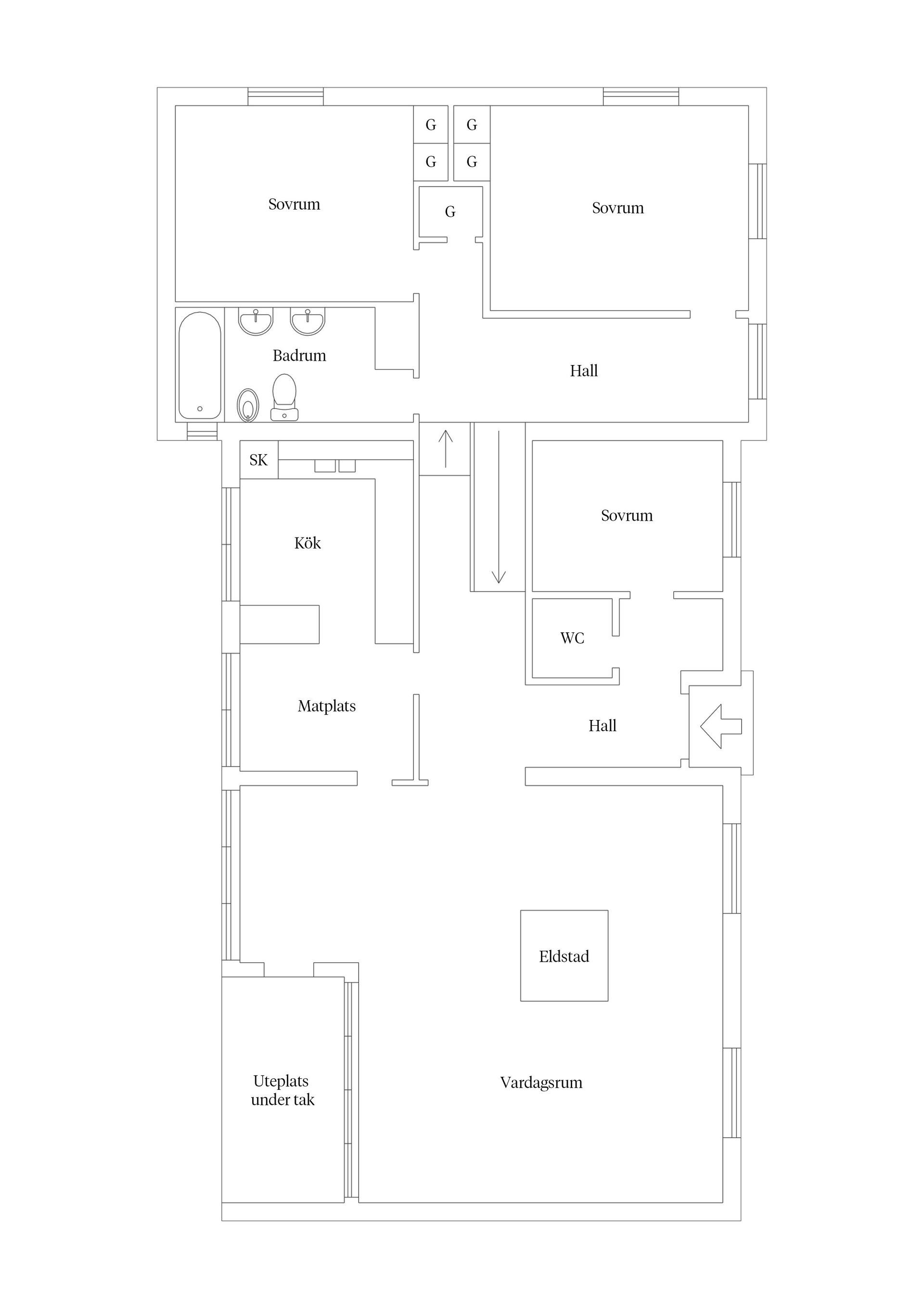 Villa, Skolvägen 25, Valbo, Gävle