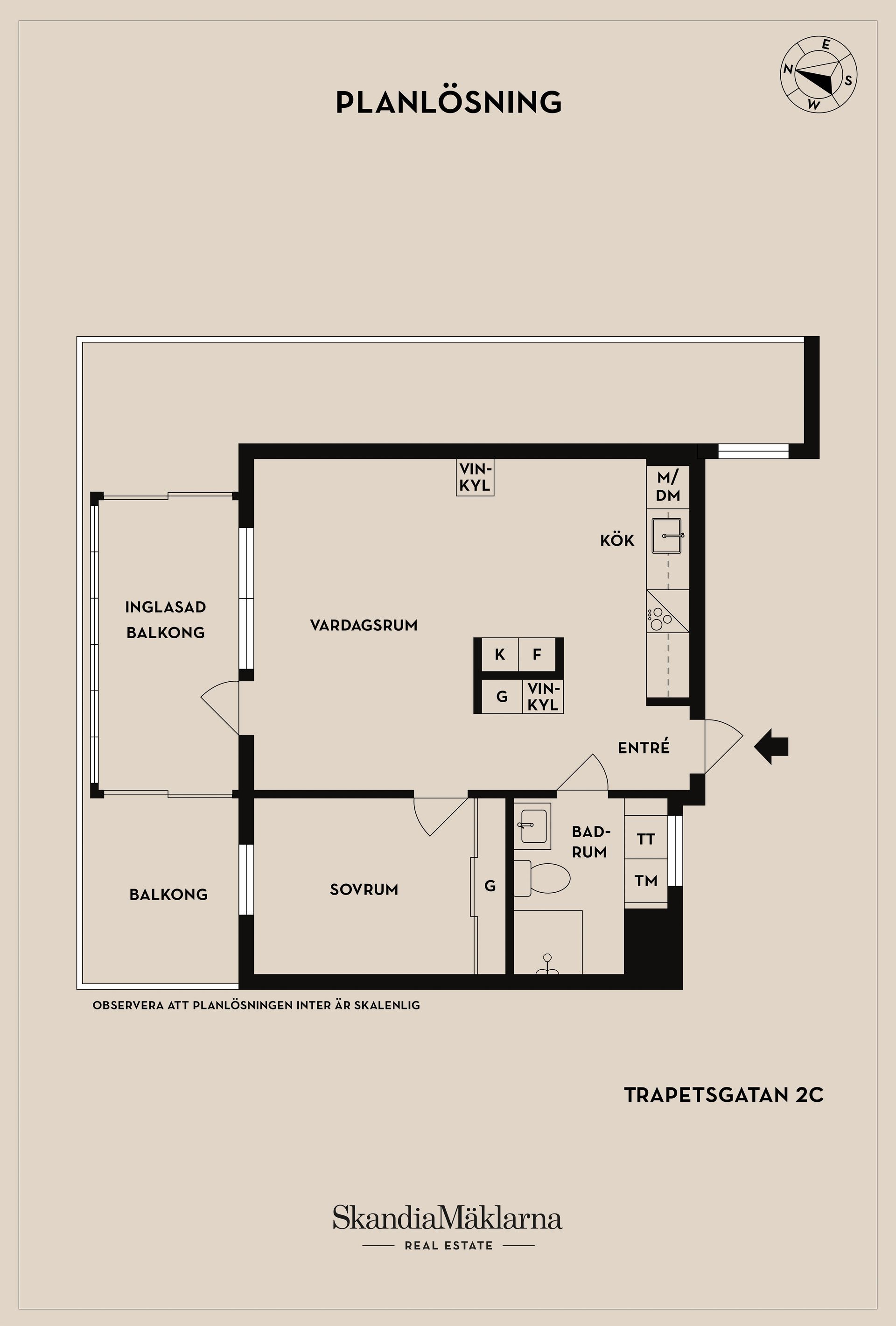 Bostadsrätt, Trapetsgatan 2C, Fridhem, Ängelholm