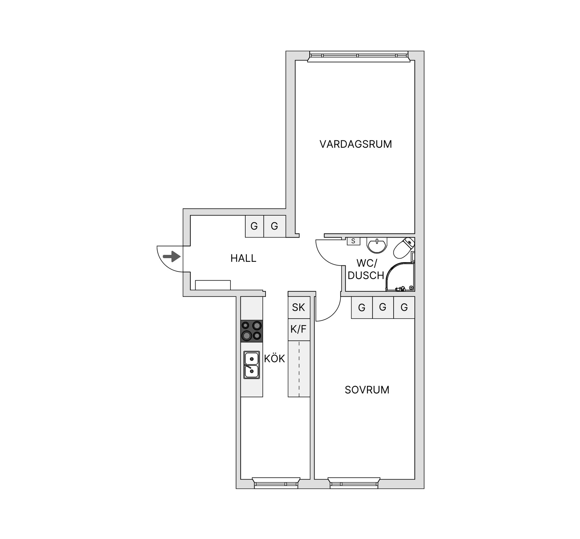 Bostadsrätt, Arklimästaregatan 24, Trossö, Karlskrona