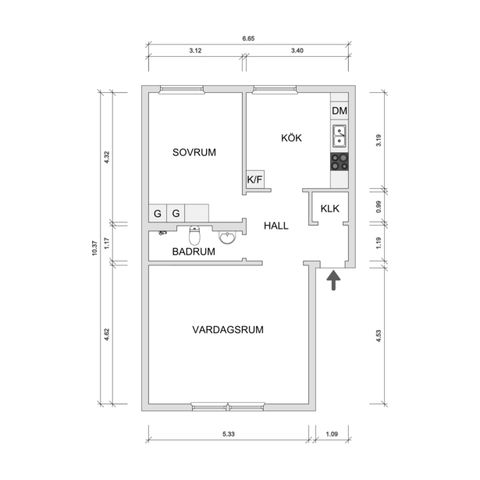 Bostadsrätt, Skolvägen 7B, Bohus, Ale