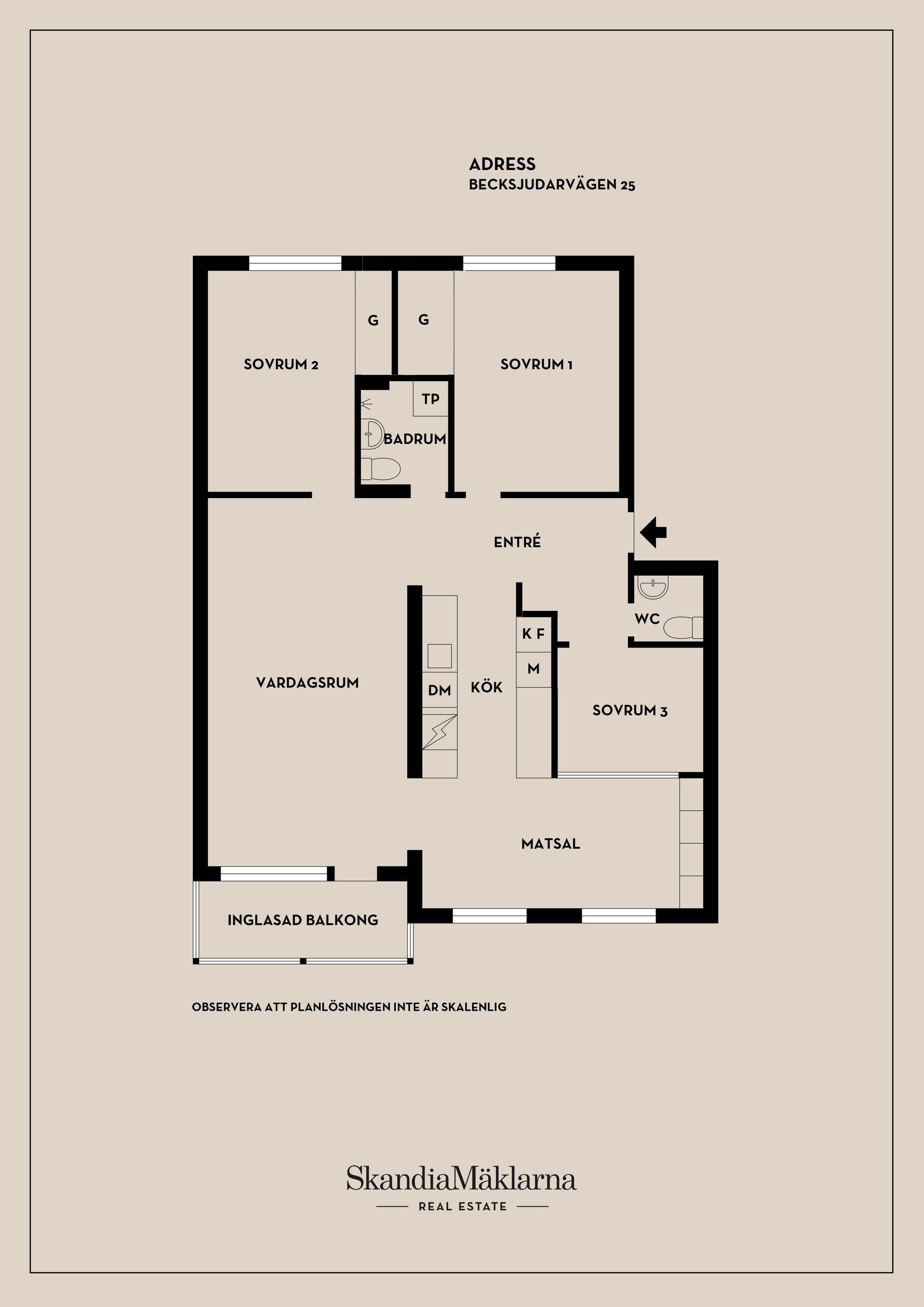 Bostadsrätt, Becksjudarvägen 25, Finntorp, Nacka