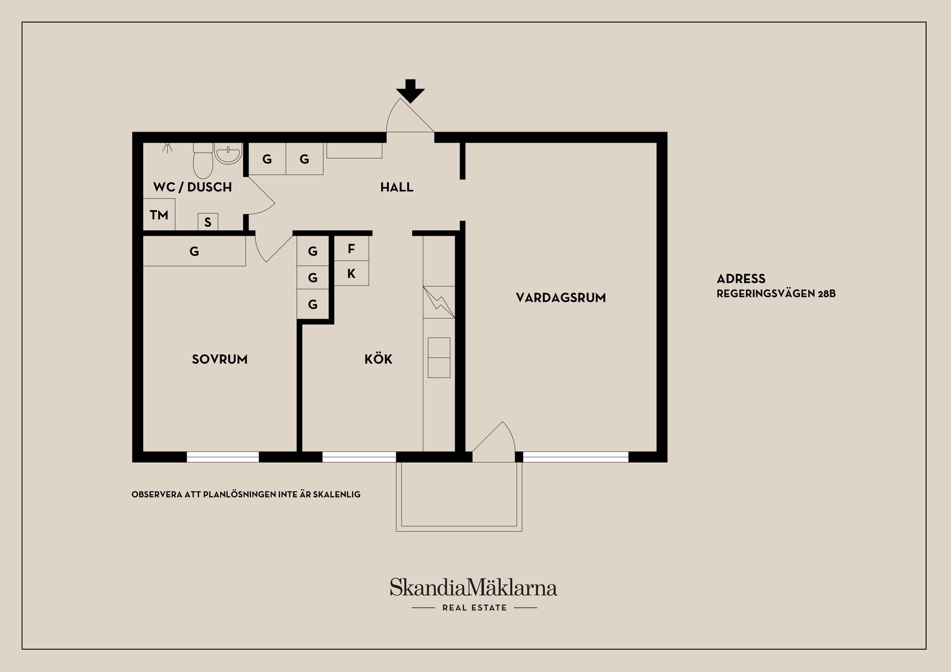 Bostadsrätt, Regeringsvägen 29B, Nyköping