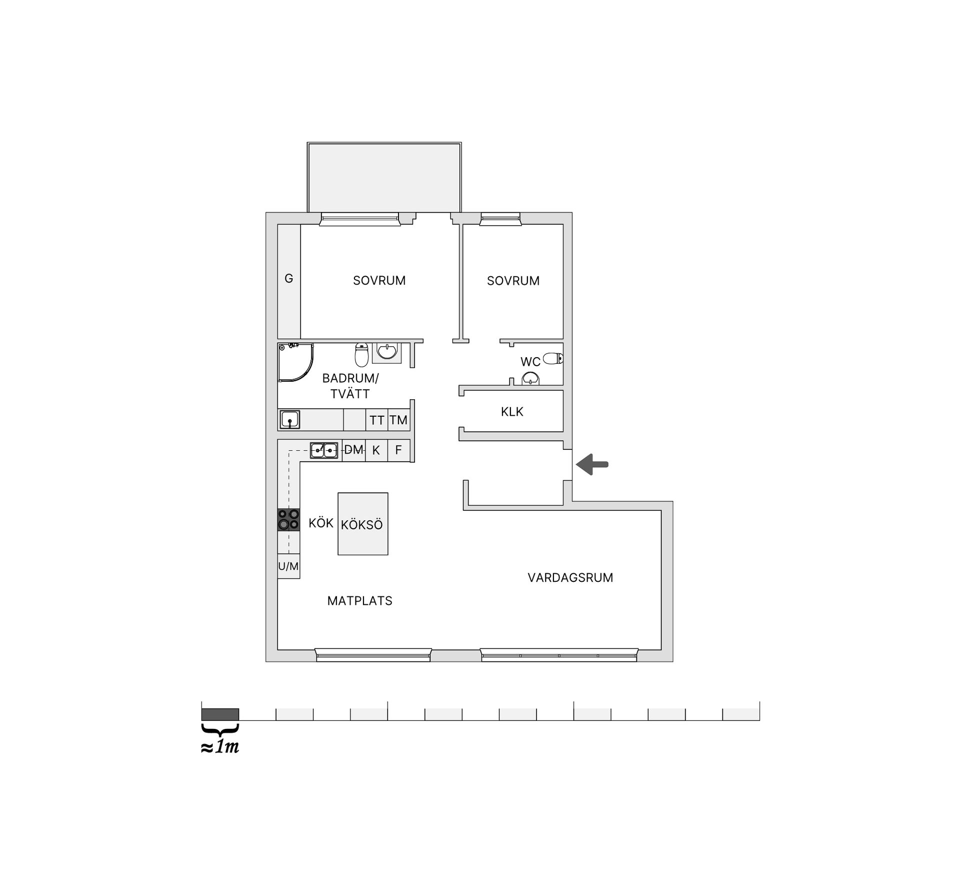 Bostadsrätt, Östra Storgatan 166, Liljeholmen, Jönköping